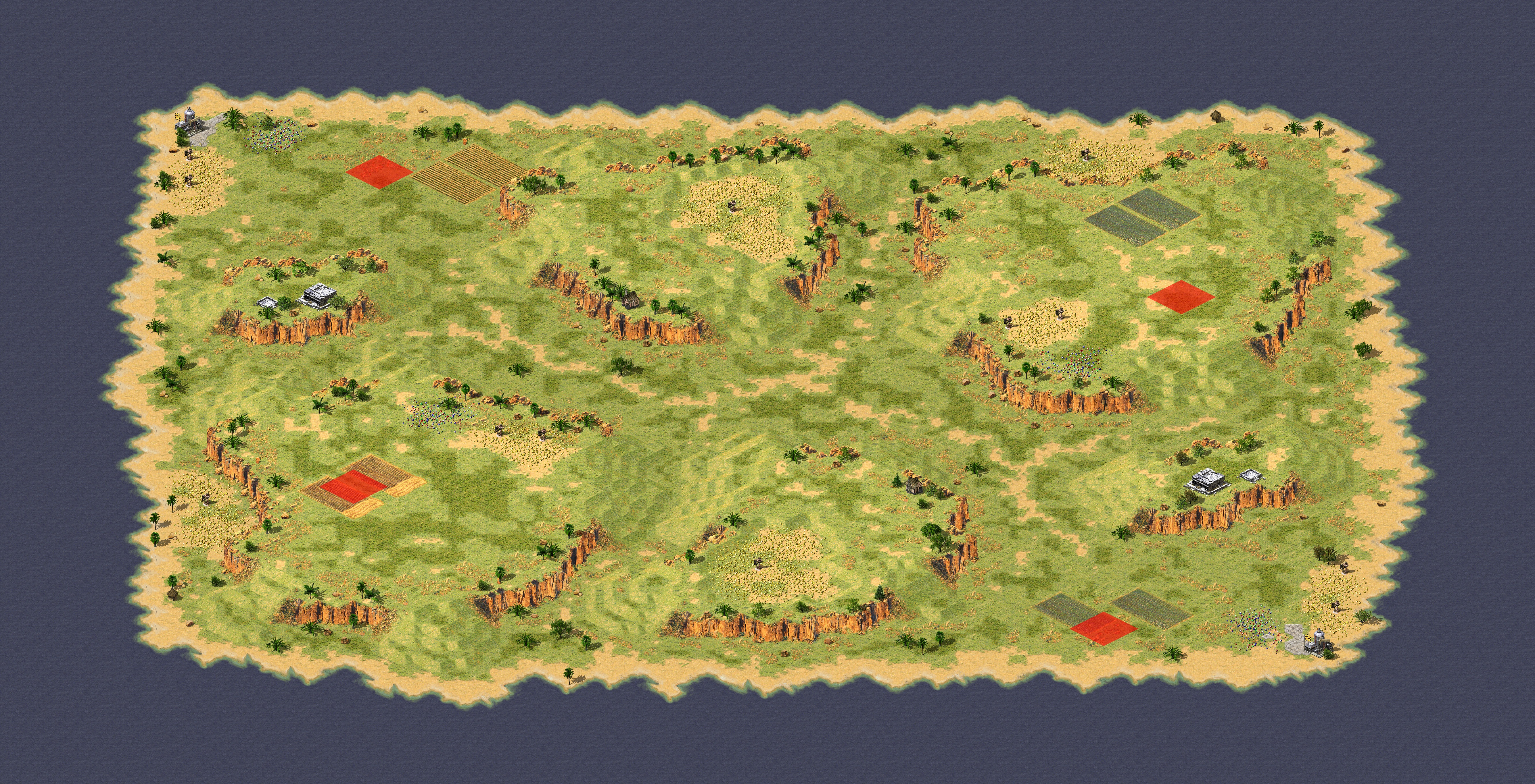 Rendered map: Lakeside Plateaus