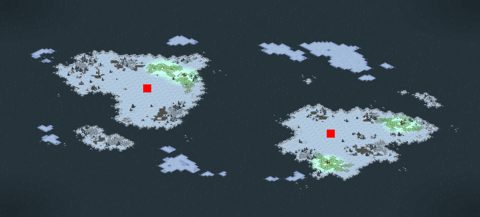 Rendered preview of icy shores