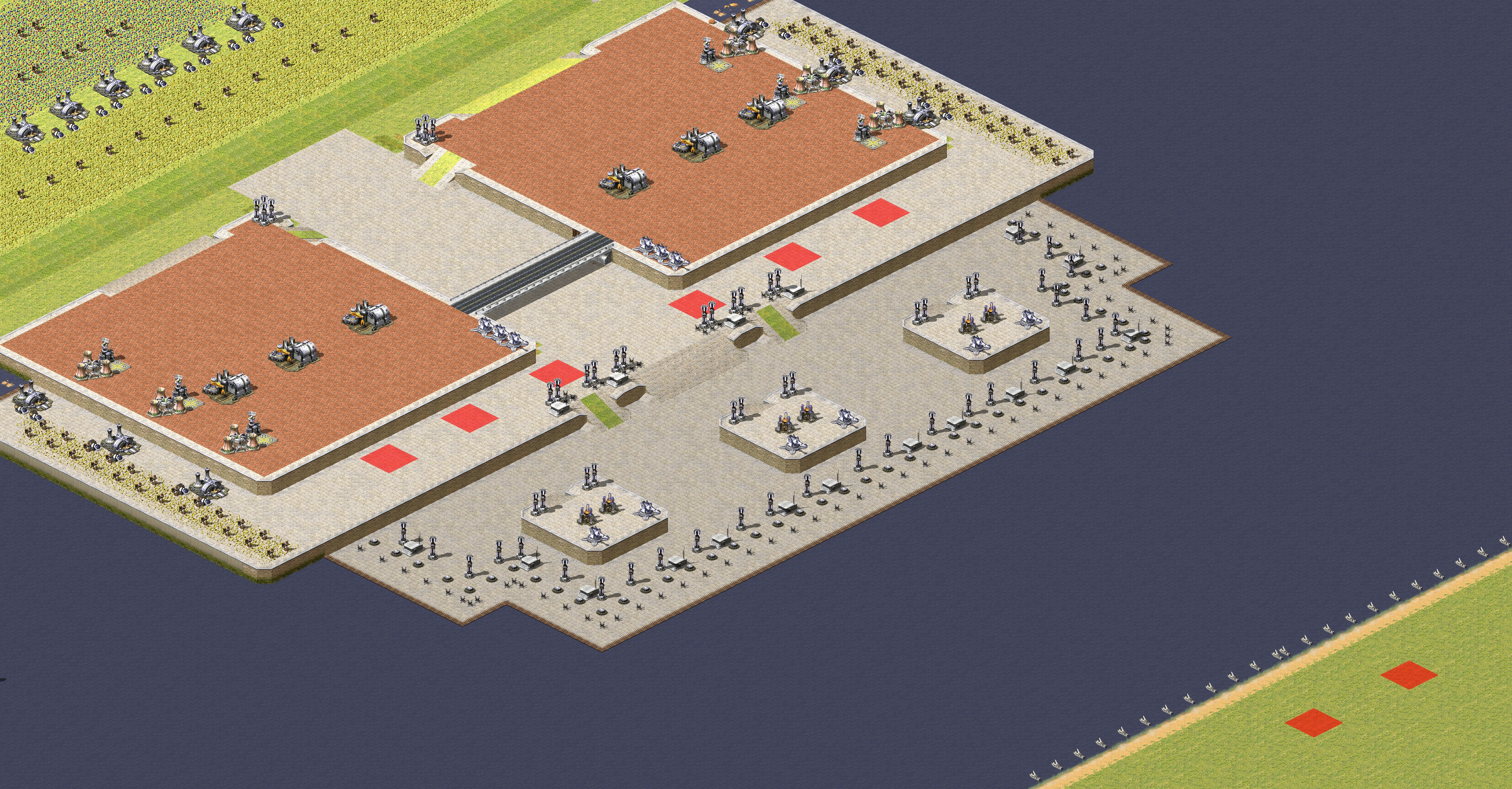 Rendered map: Beach Landing 2 Soviet vs 6 Allied