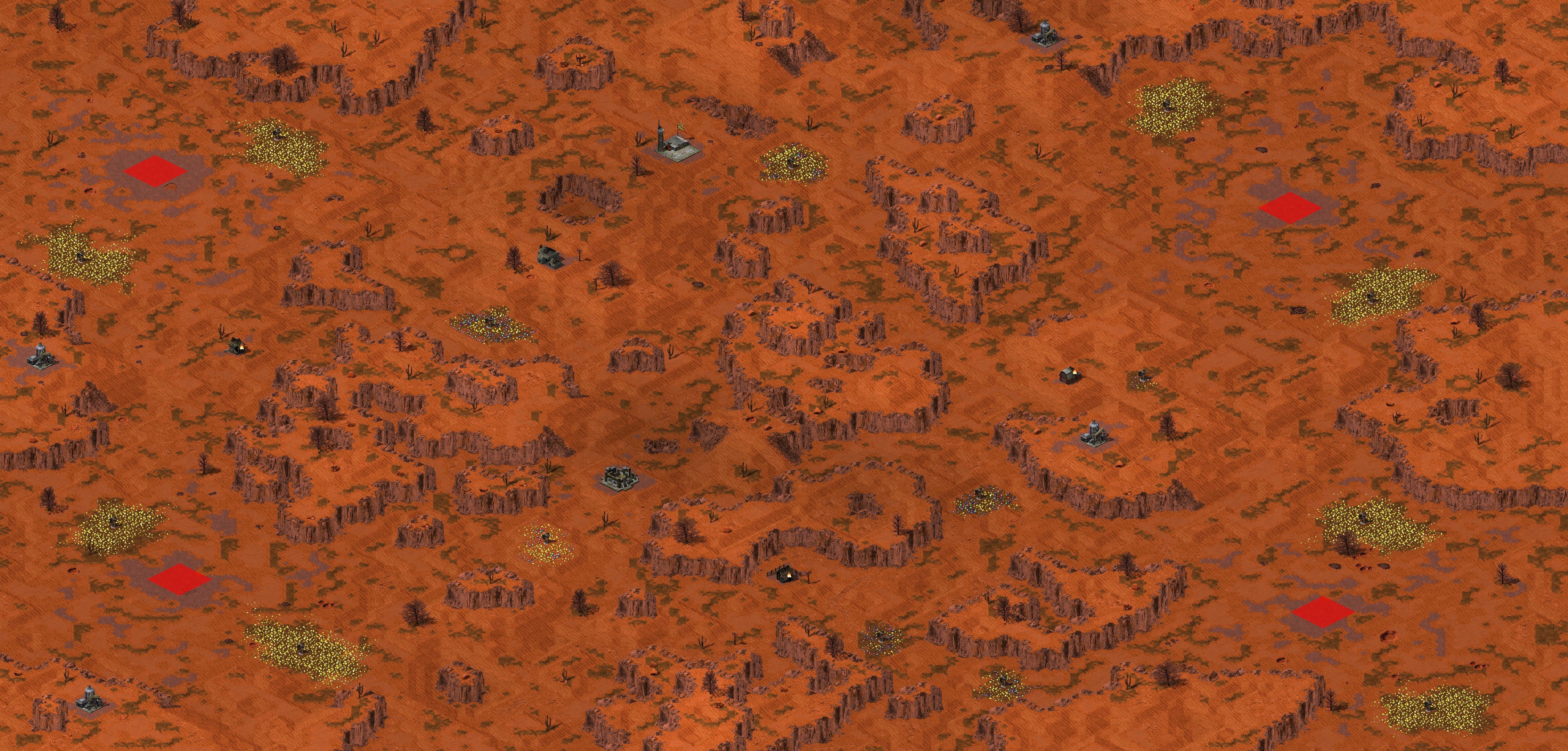Rendered map: Cracked Desertification