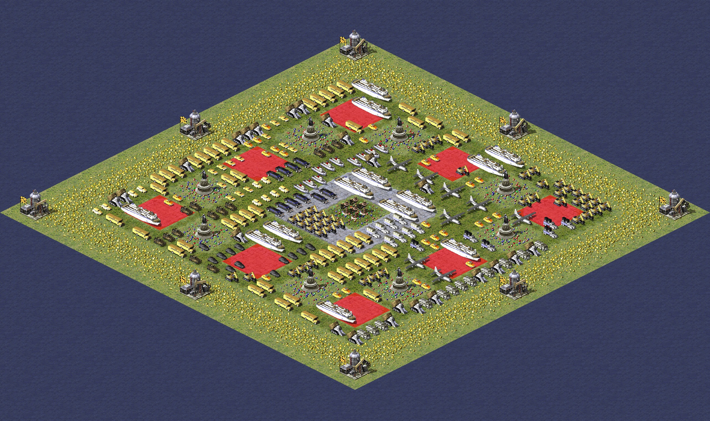 Rendered map: Parking Lot Under Blue Sky Patch