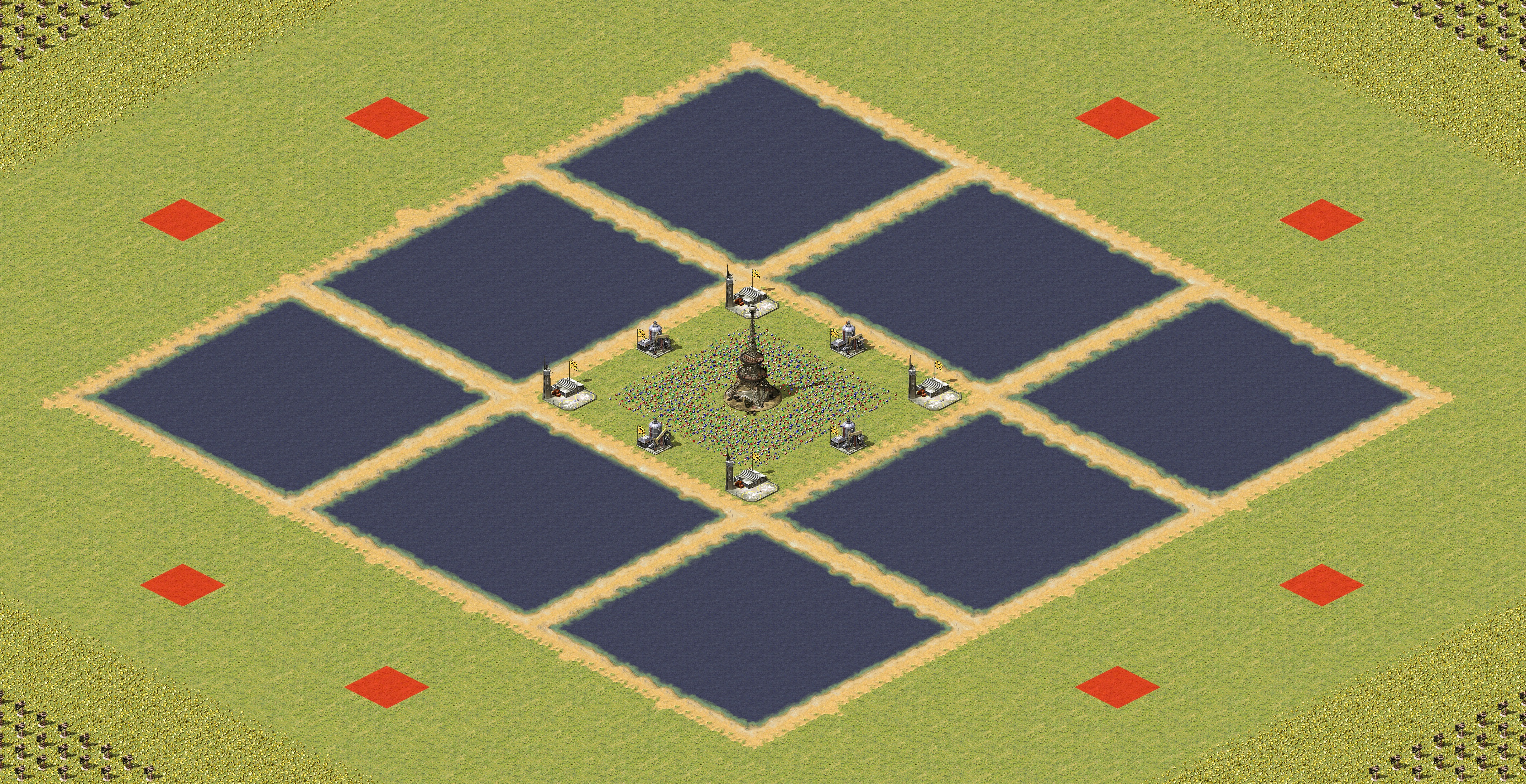 Rendered map: Fish Pond 2v2v2v2