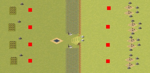 Rendered preview of Newbie vs Veteran 4v4