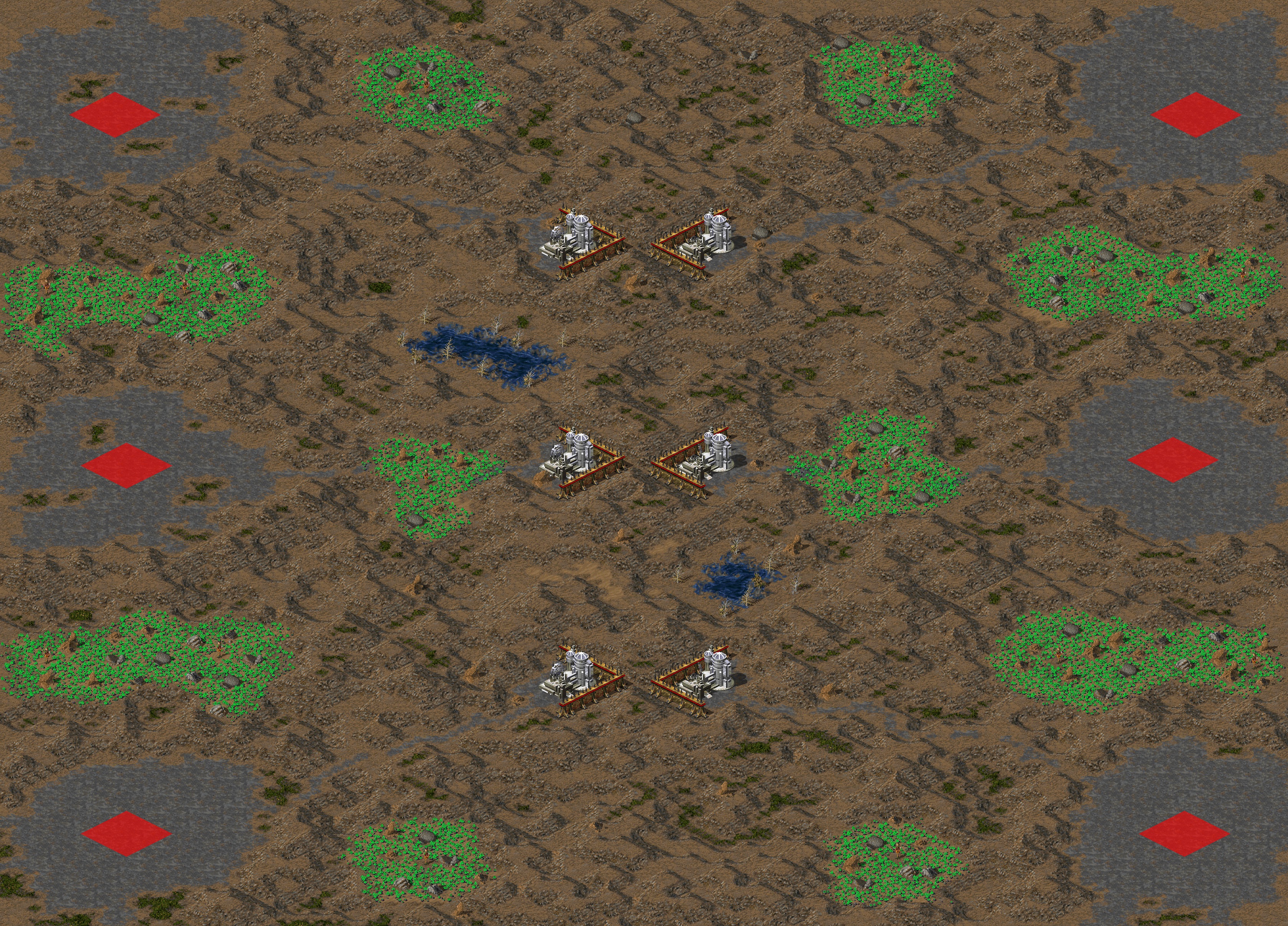 Rendered map: (6) High Explosive Round