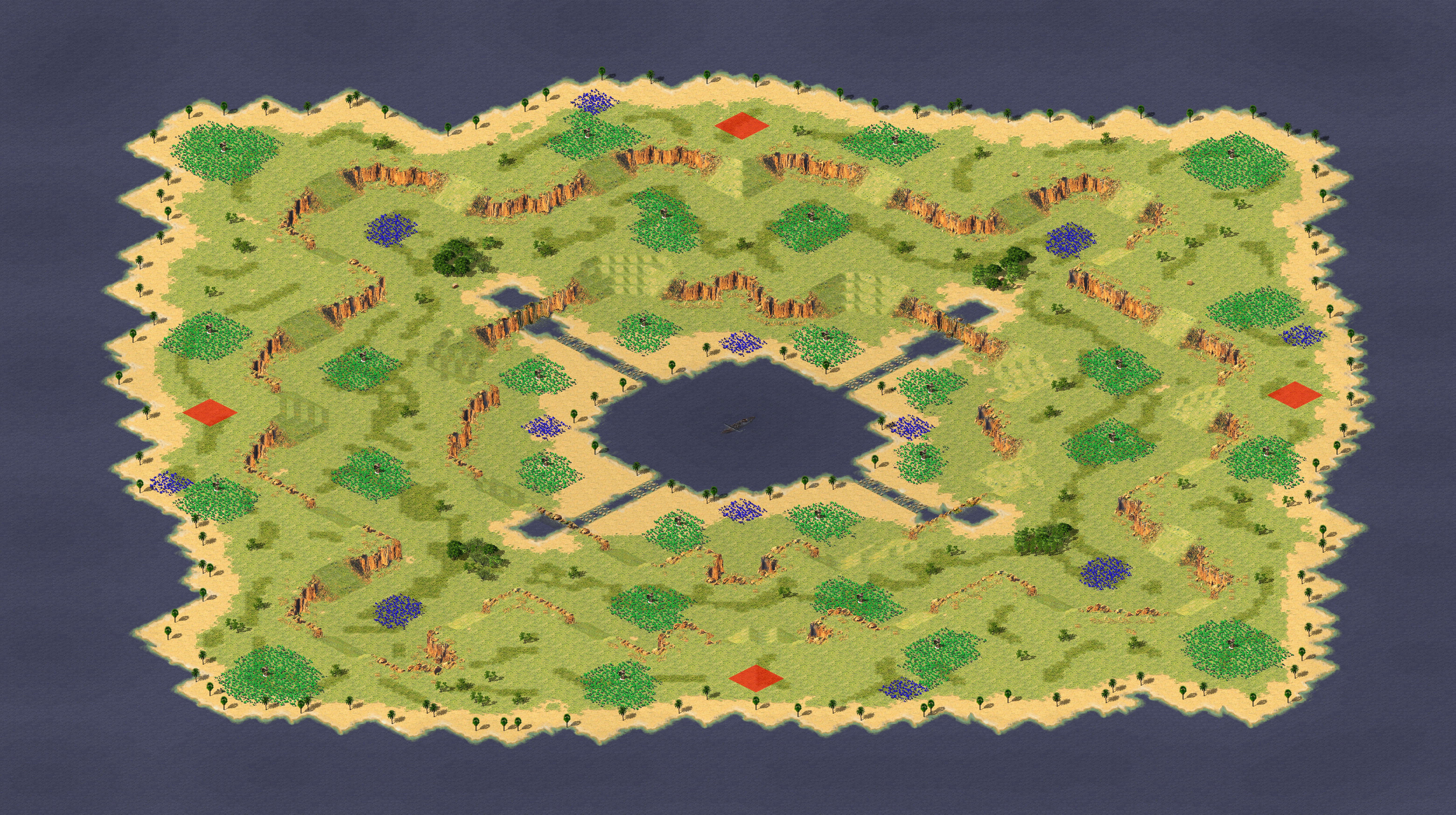 Rendered map: Lake Island