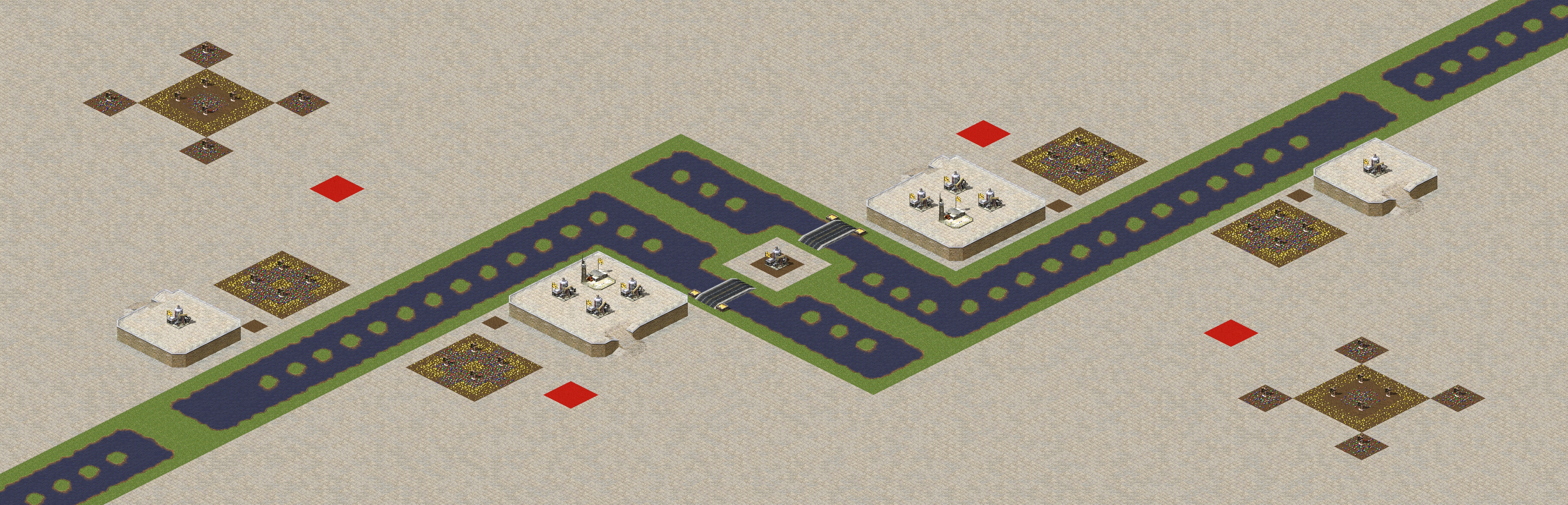 Rendered map: Across the Sea 1v1