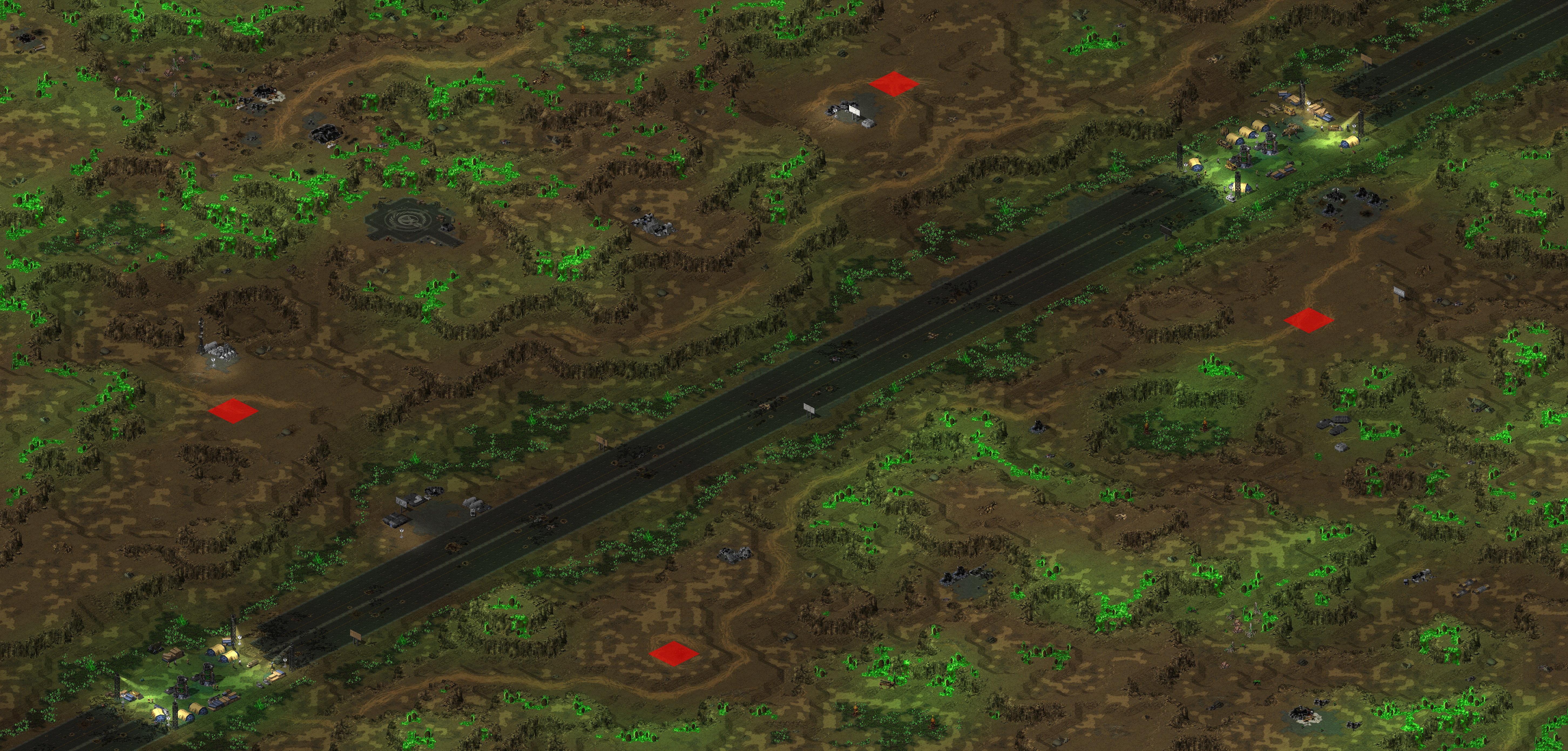 Rendered map: Trans-Mexican Superhighway