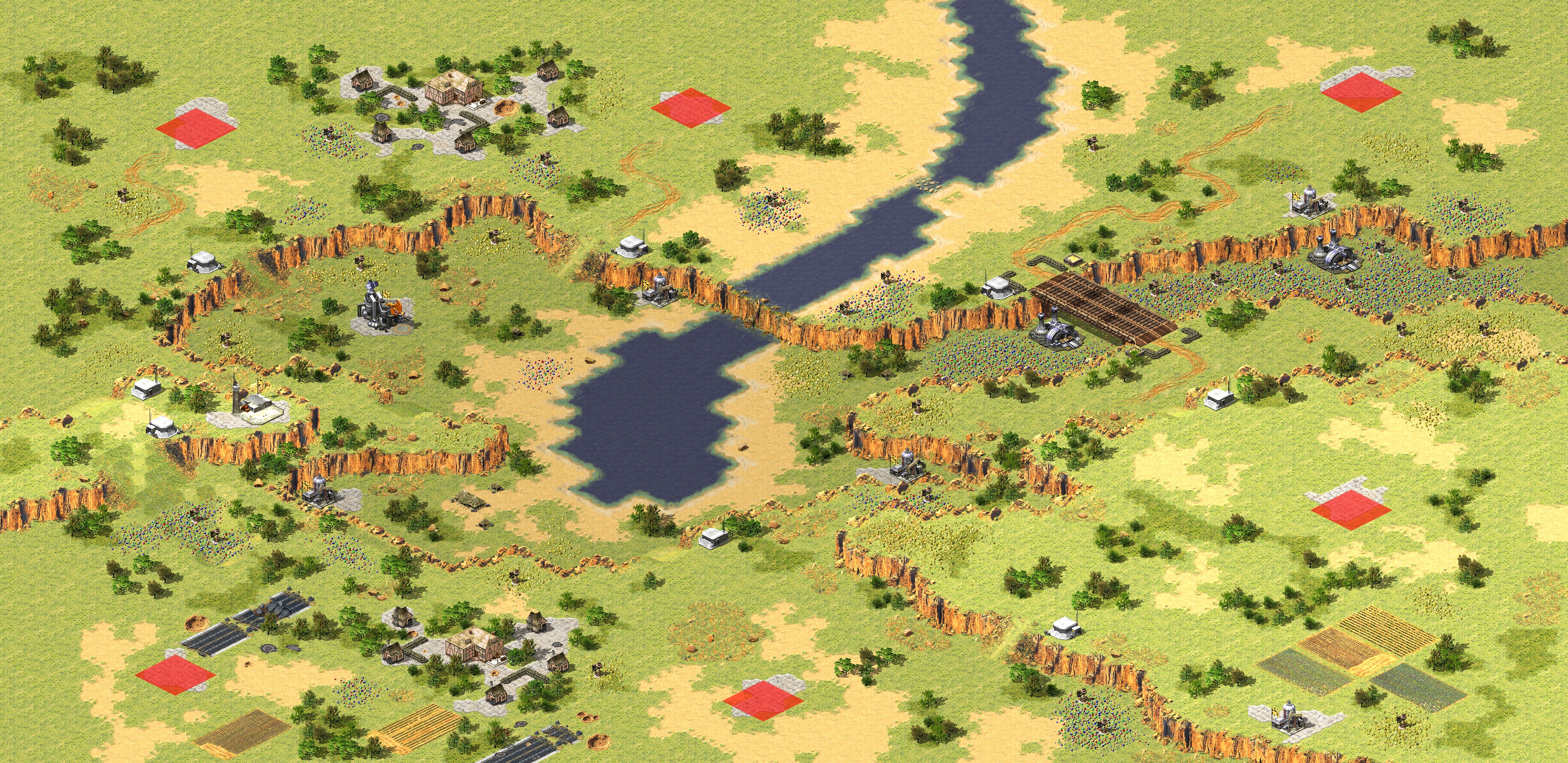 Rendered map: War in the Canyons
