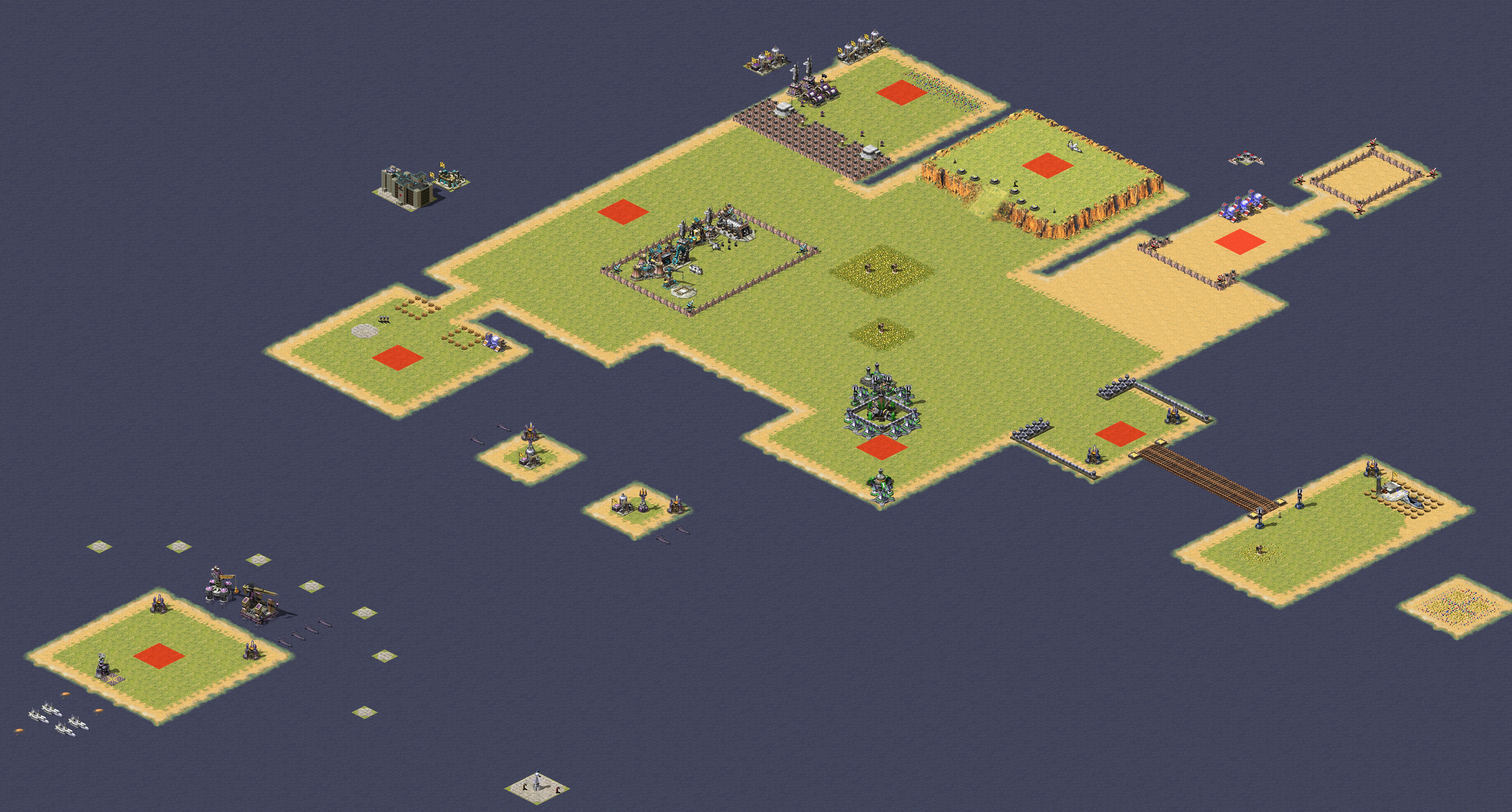 Rendered map: Unfair Yuri Island 2 (2v2)