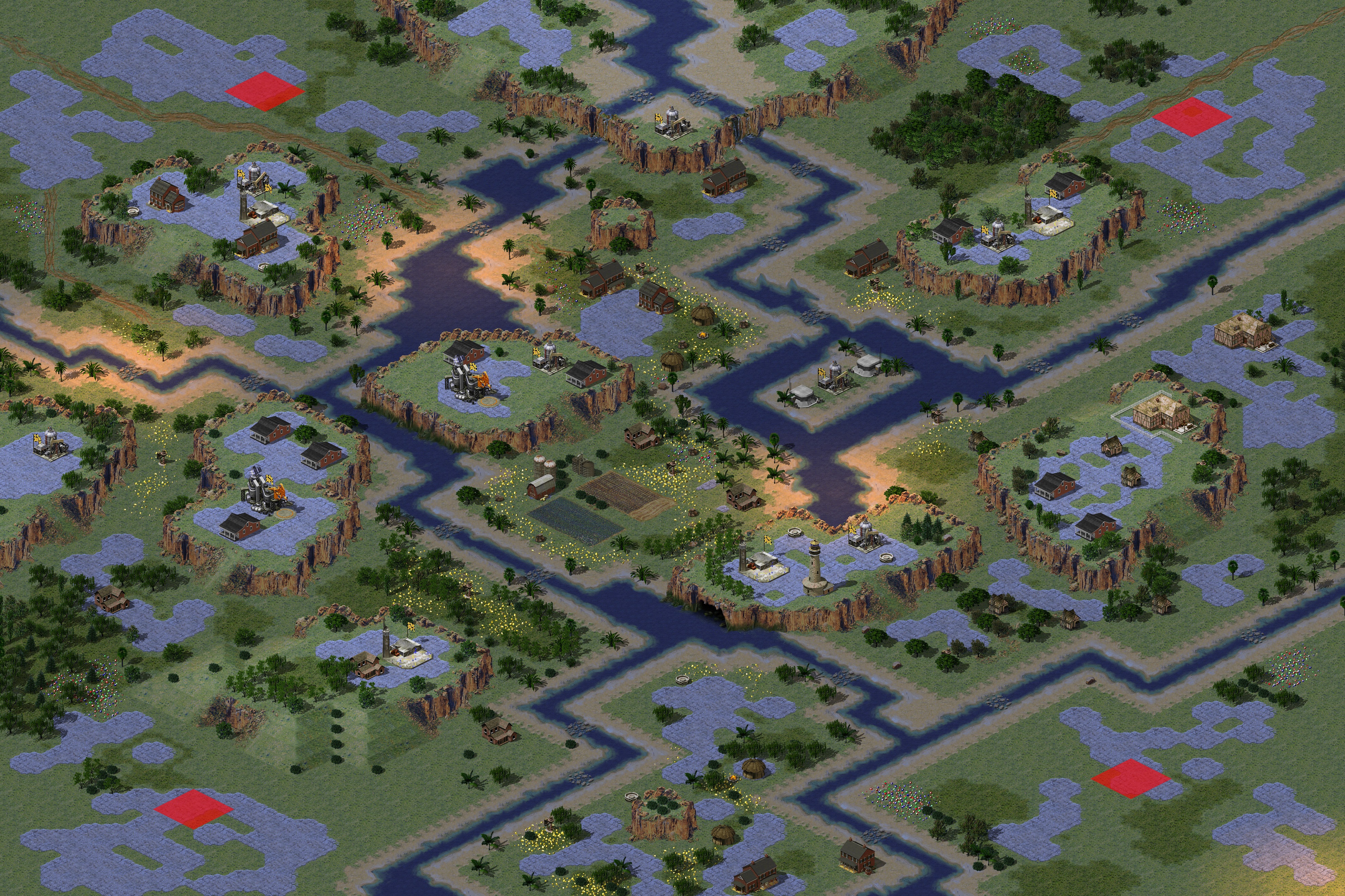 Rendered map: The Four Rivers