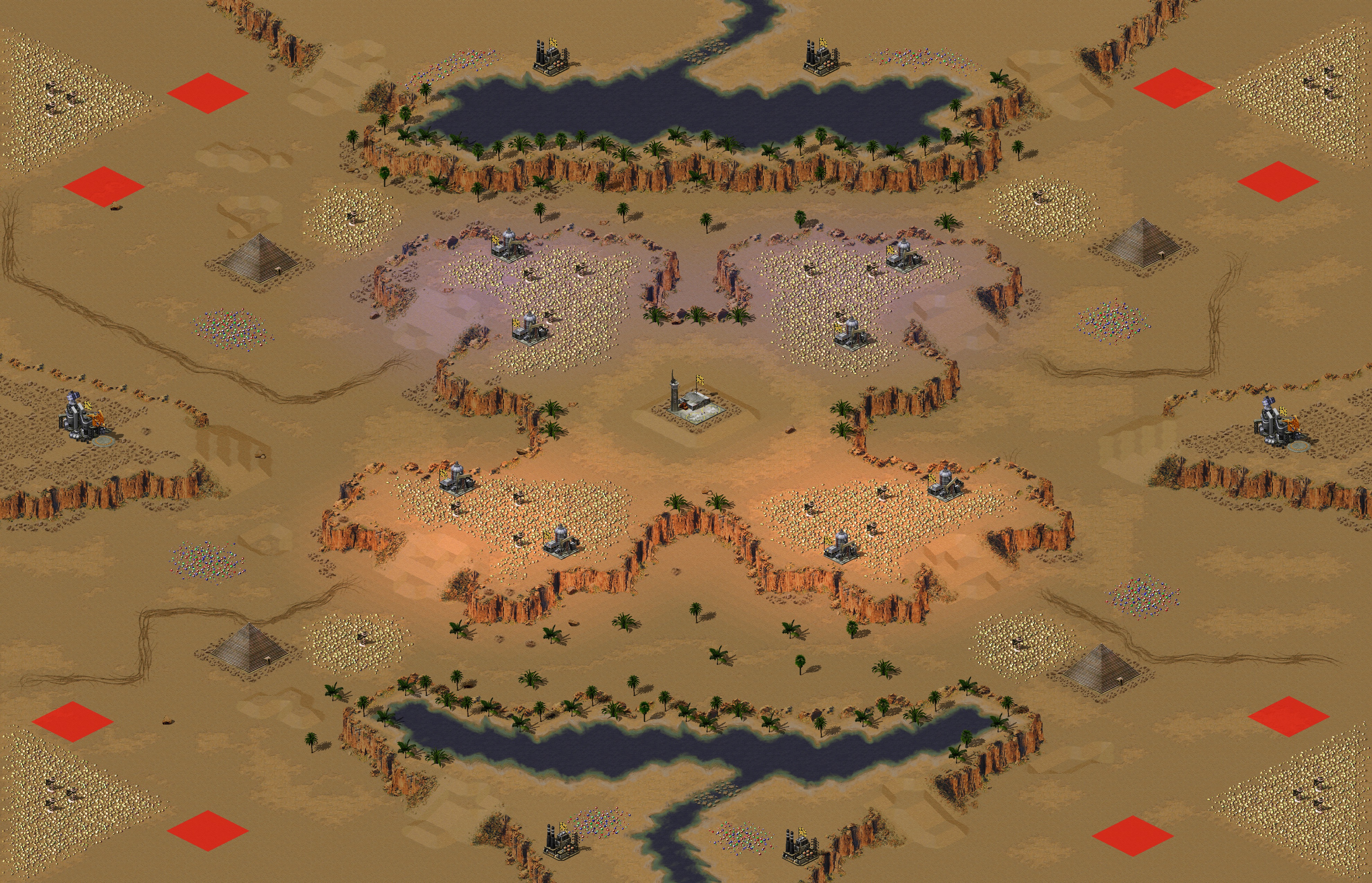Rendered map: TOE(2v2v2v2) V4