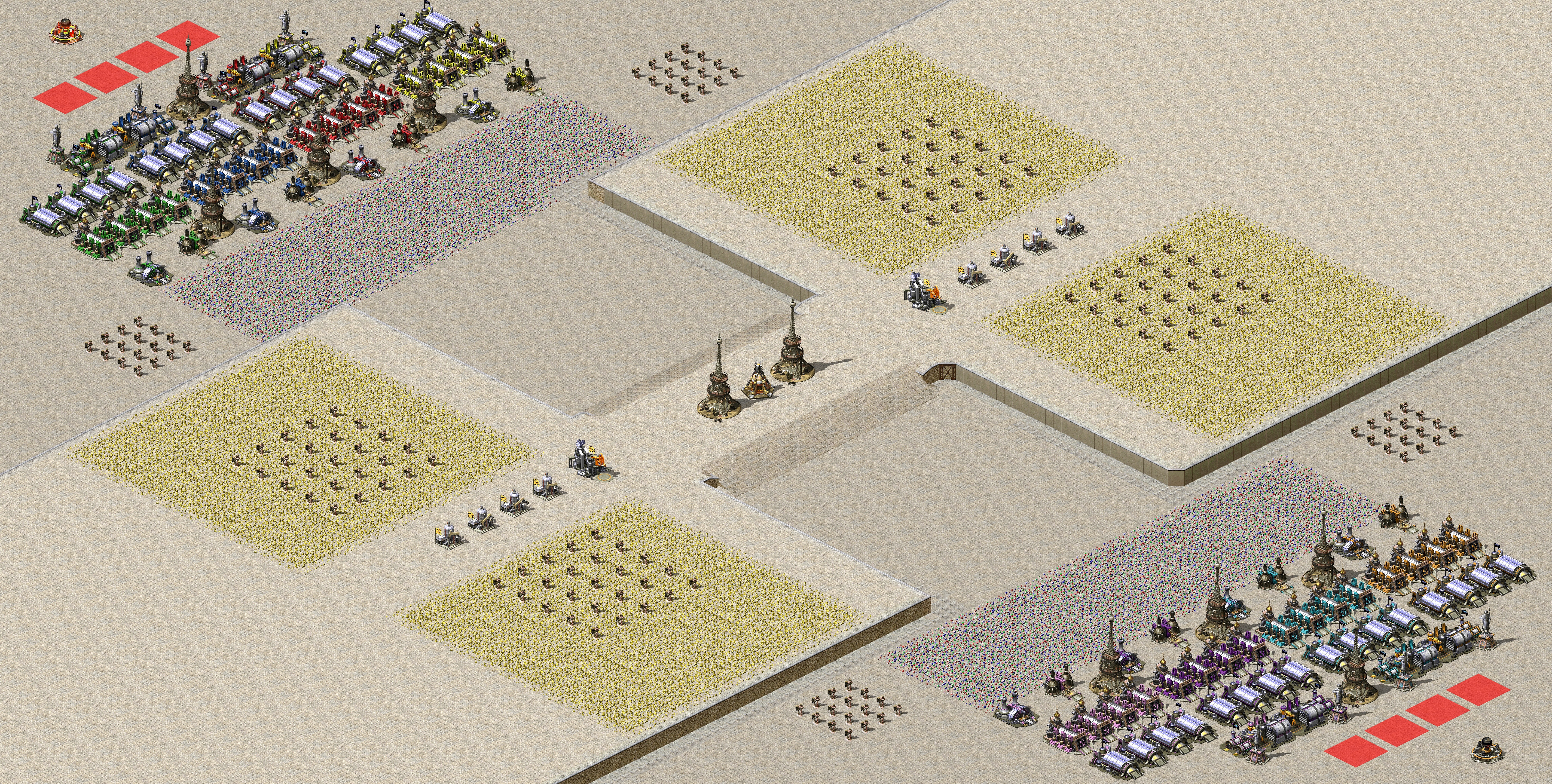 Rendered map: 4v4 Iron Tower Narrow Pass