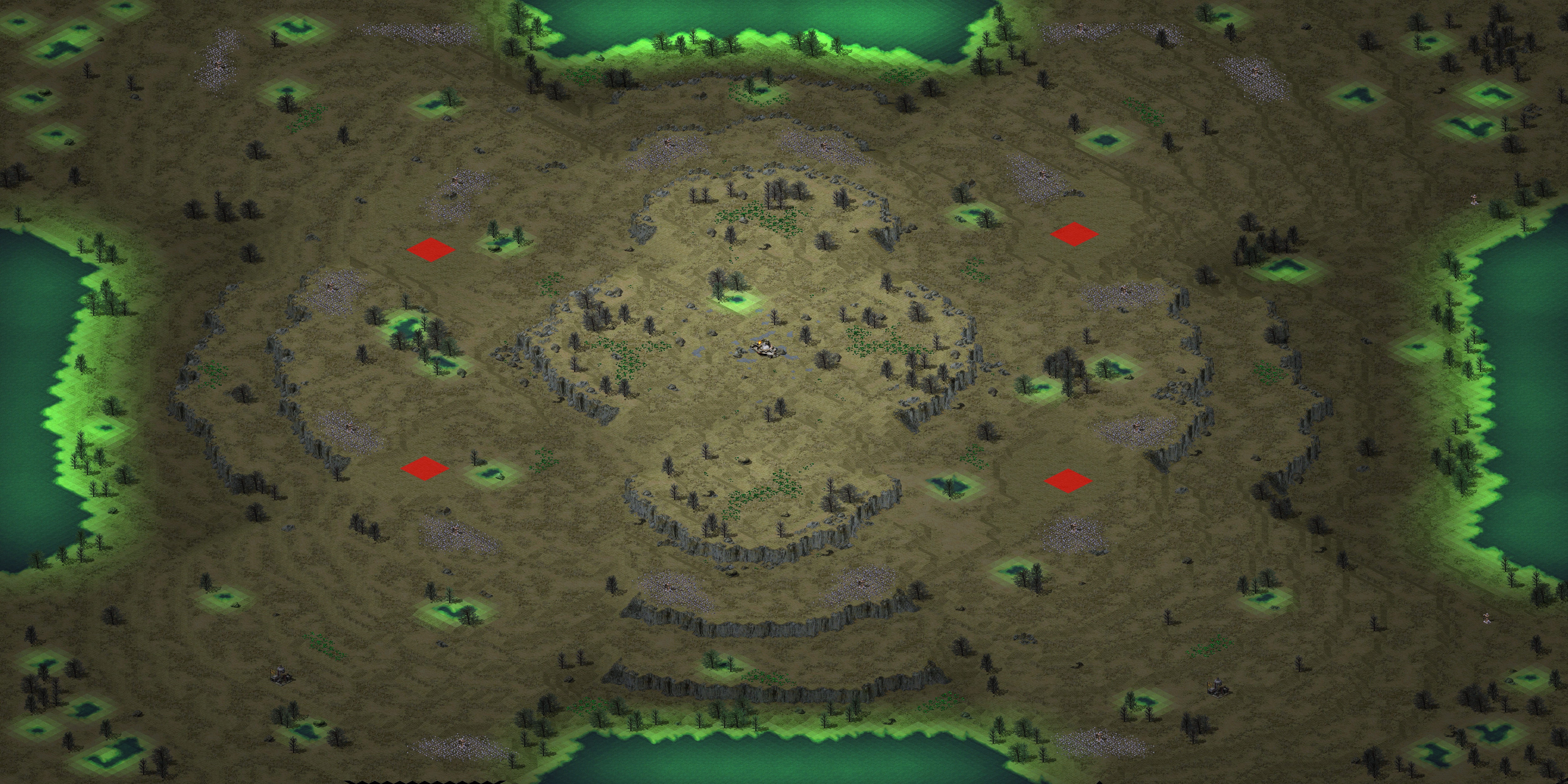 Rendered map: [4] X Isle v1.3 (4v4)