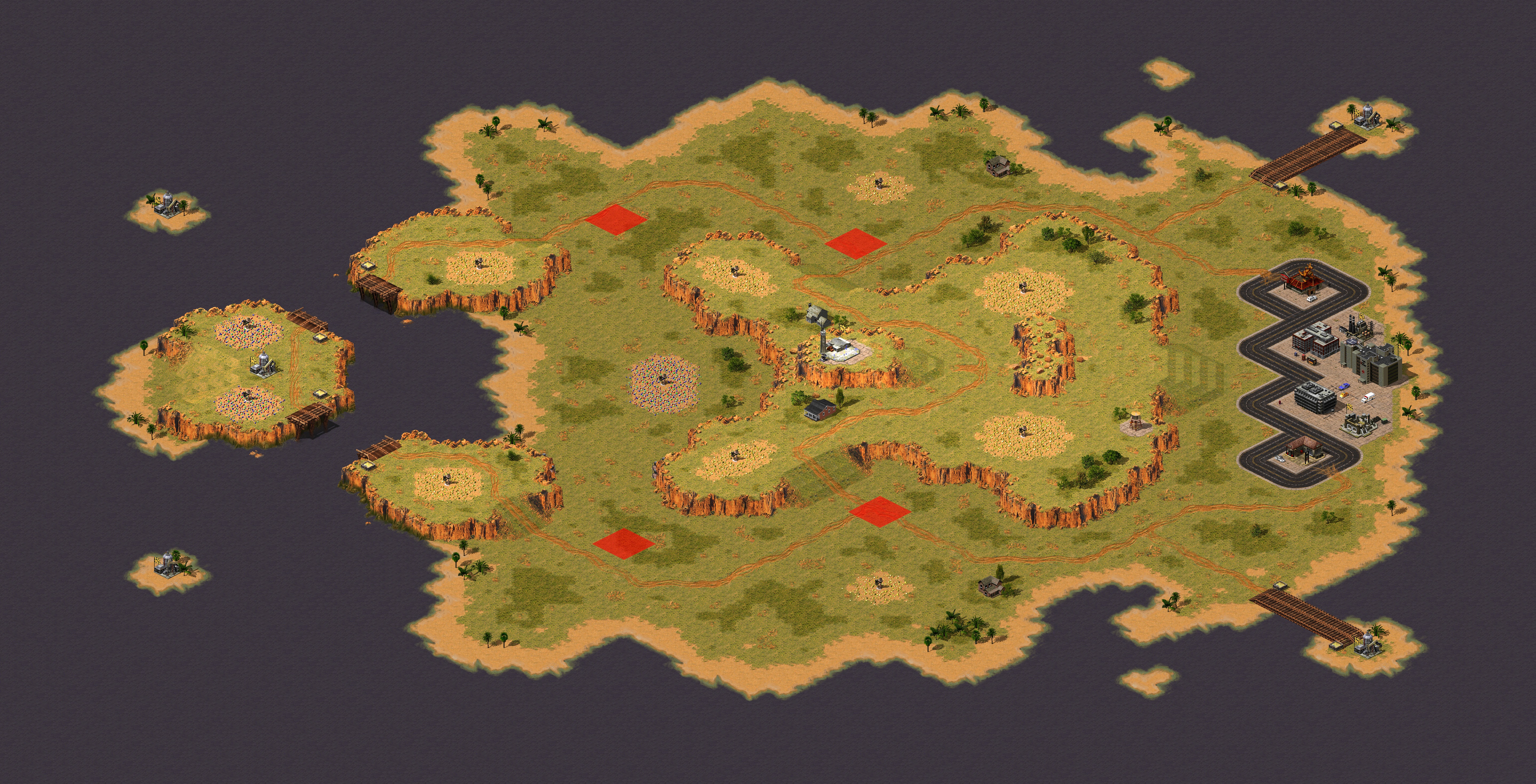 Rendered map: Tropical Tactics 2v2