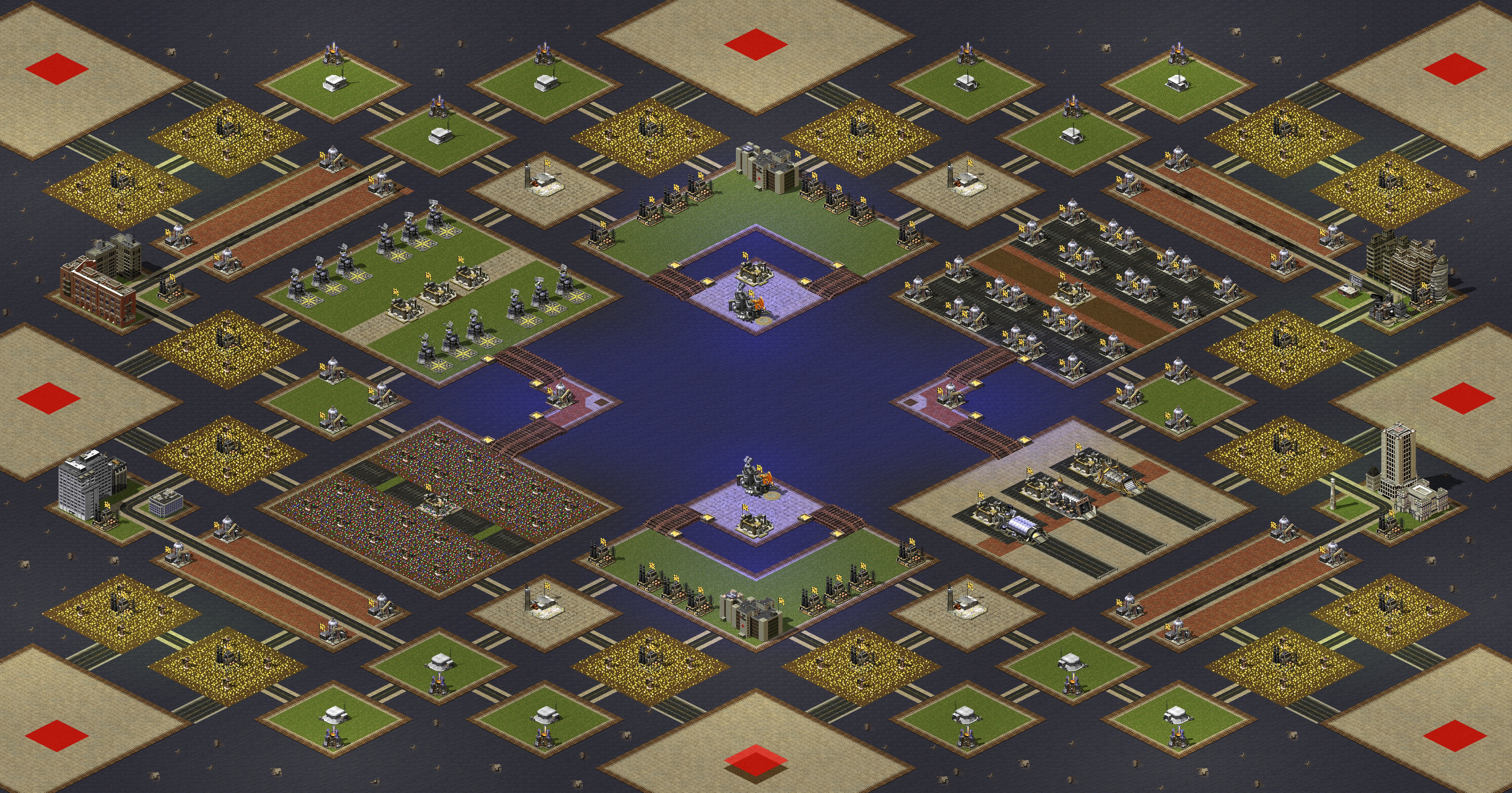 Rendered map: 很多很多小块地