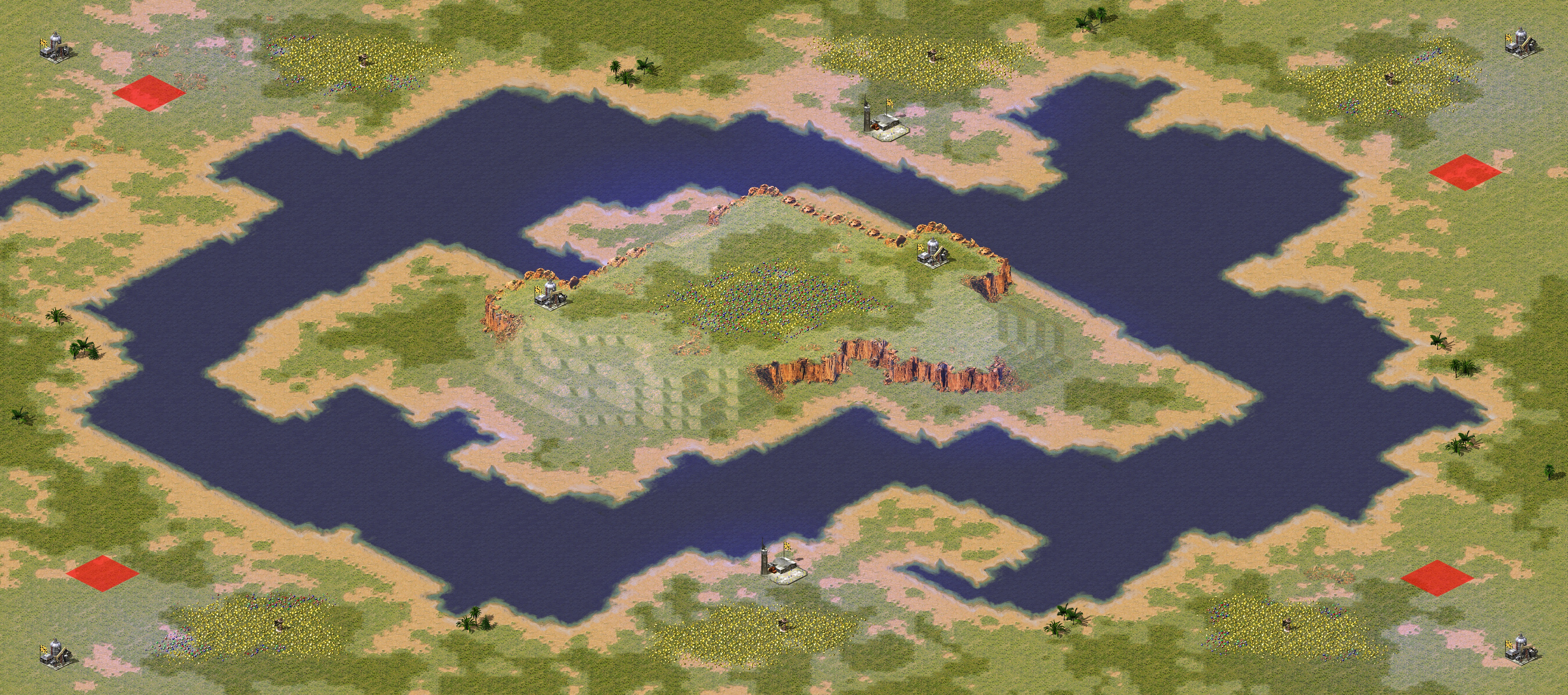 Rendered map: 金银岛 - 经典作战