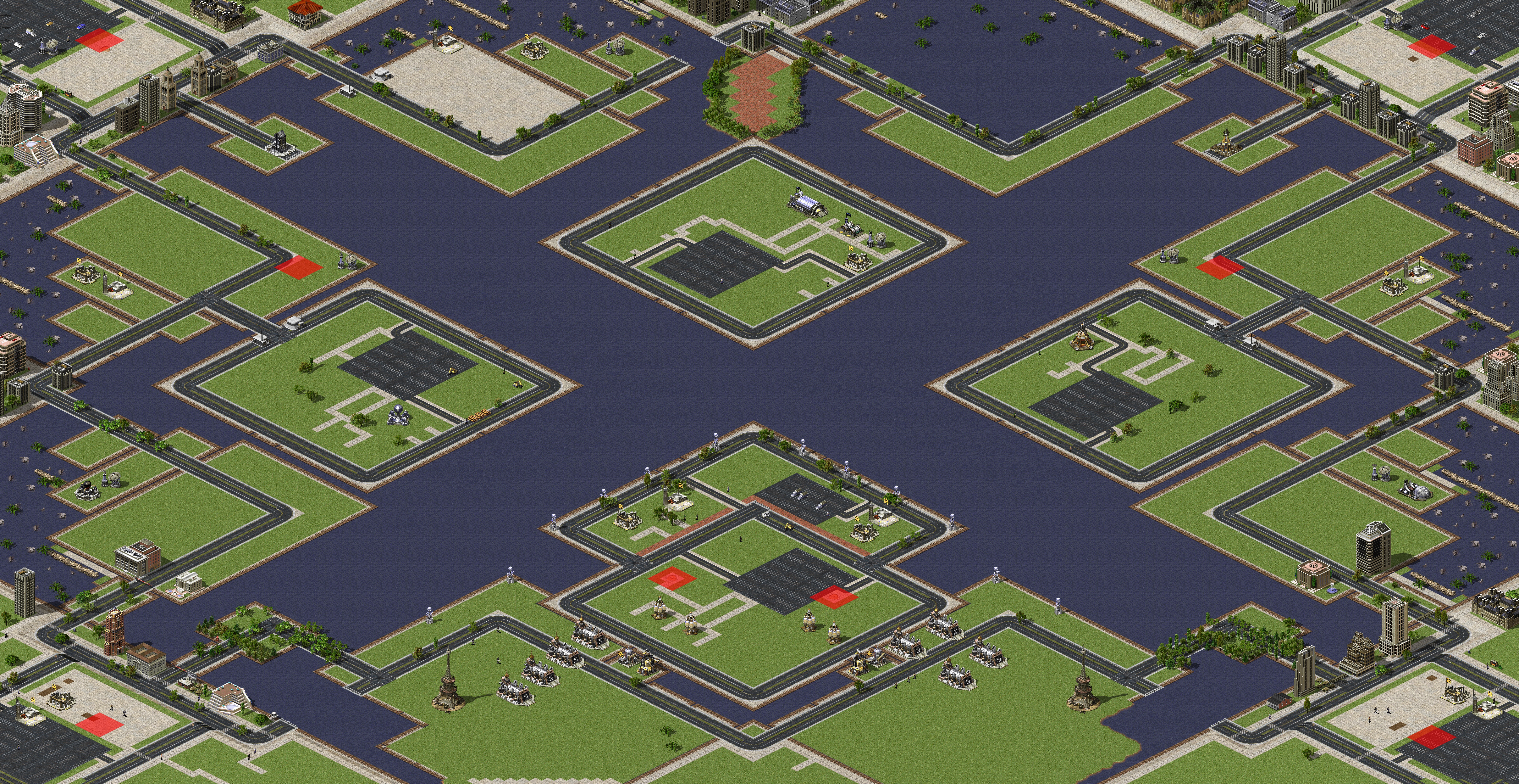 Rendered map: 2 Soviet 6 Allied Dubai Bay