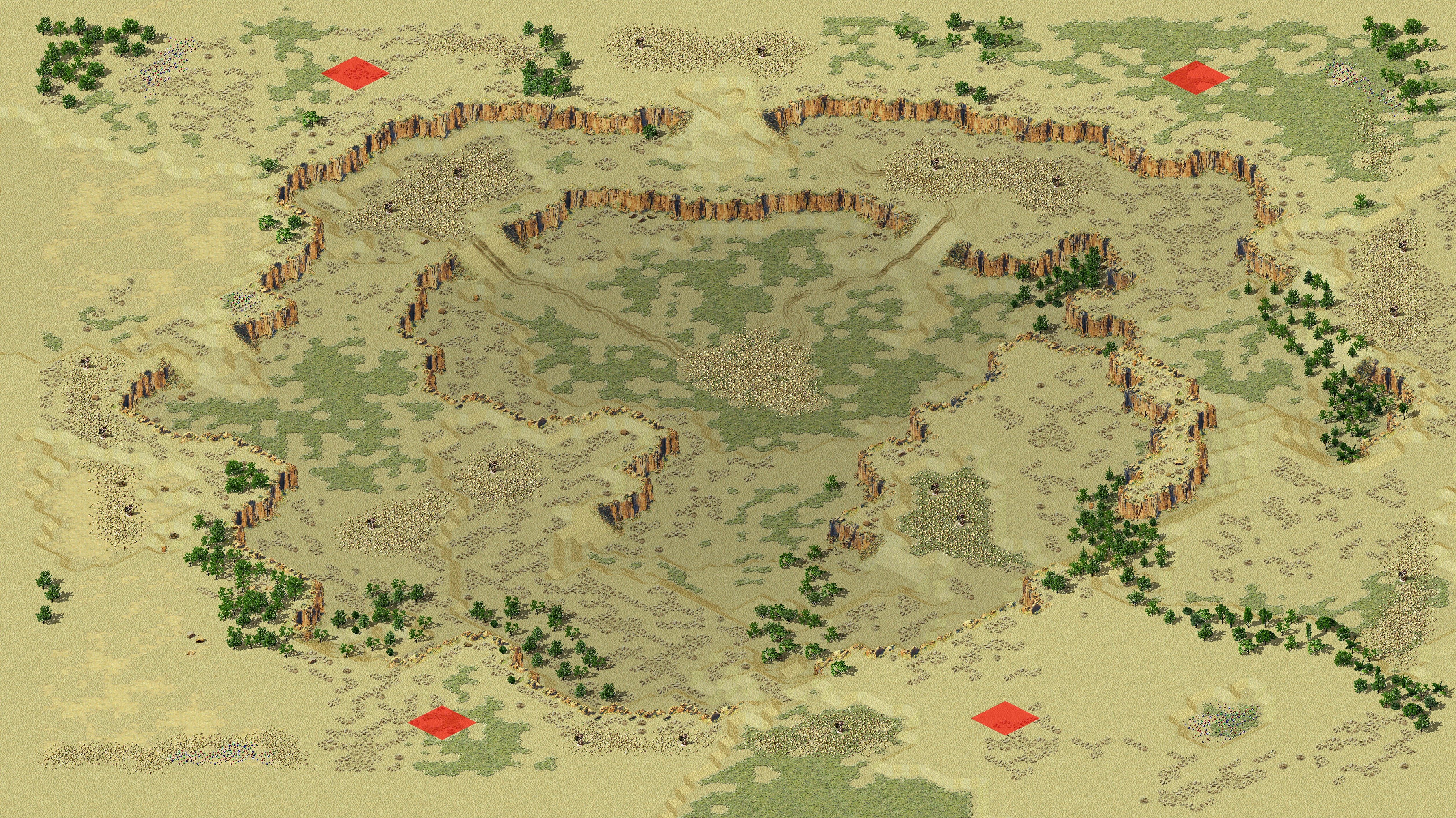 Rendered map: Golden Snowy Field (Wrinkled)