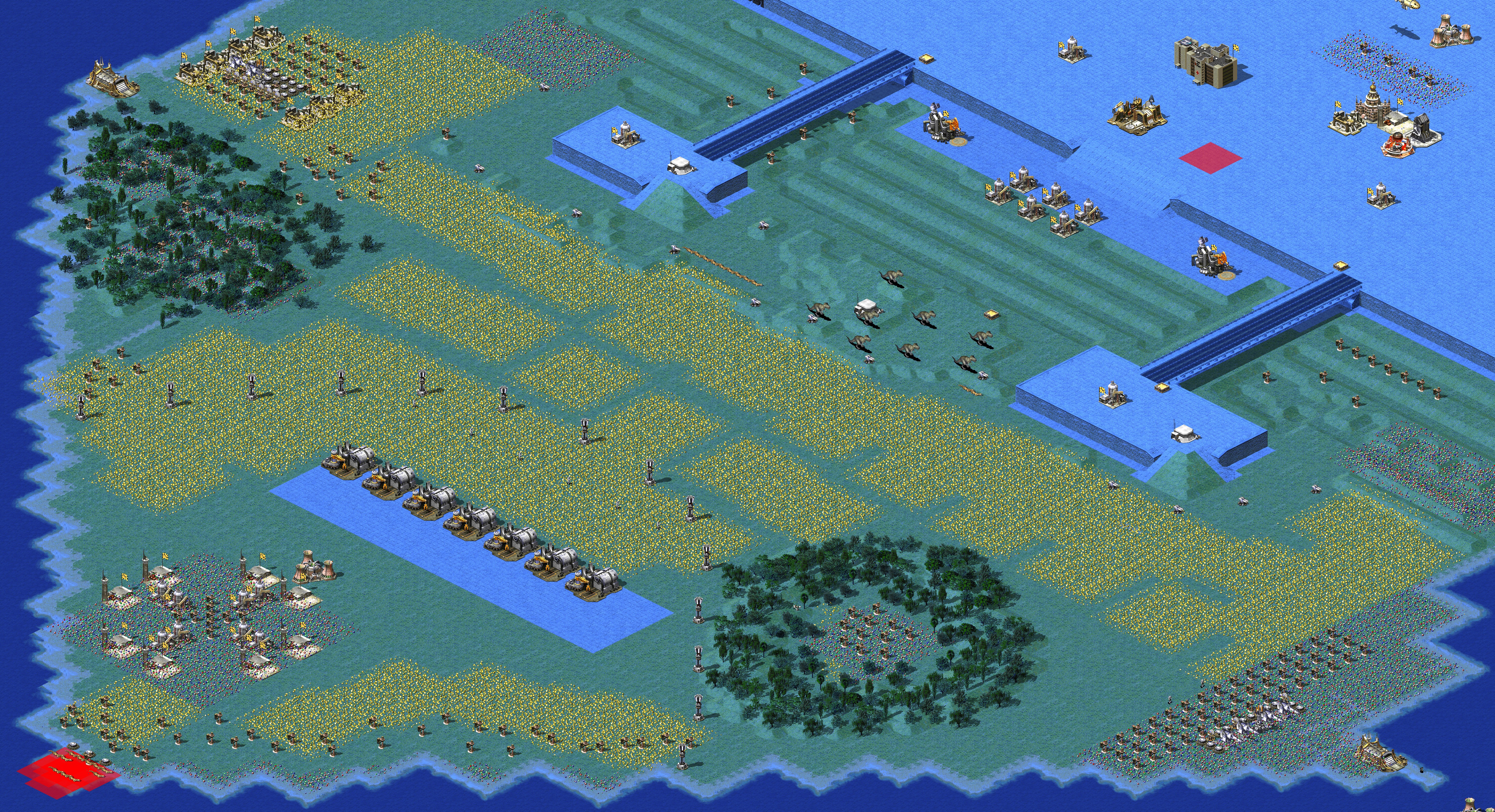 Rendered map: 1 Soviet 7 Allied Fight to Death