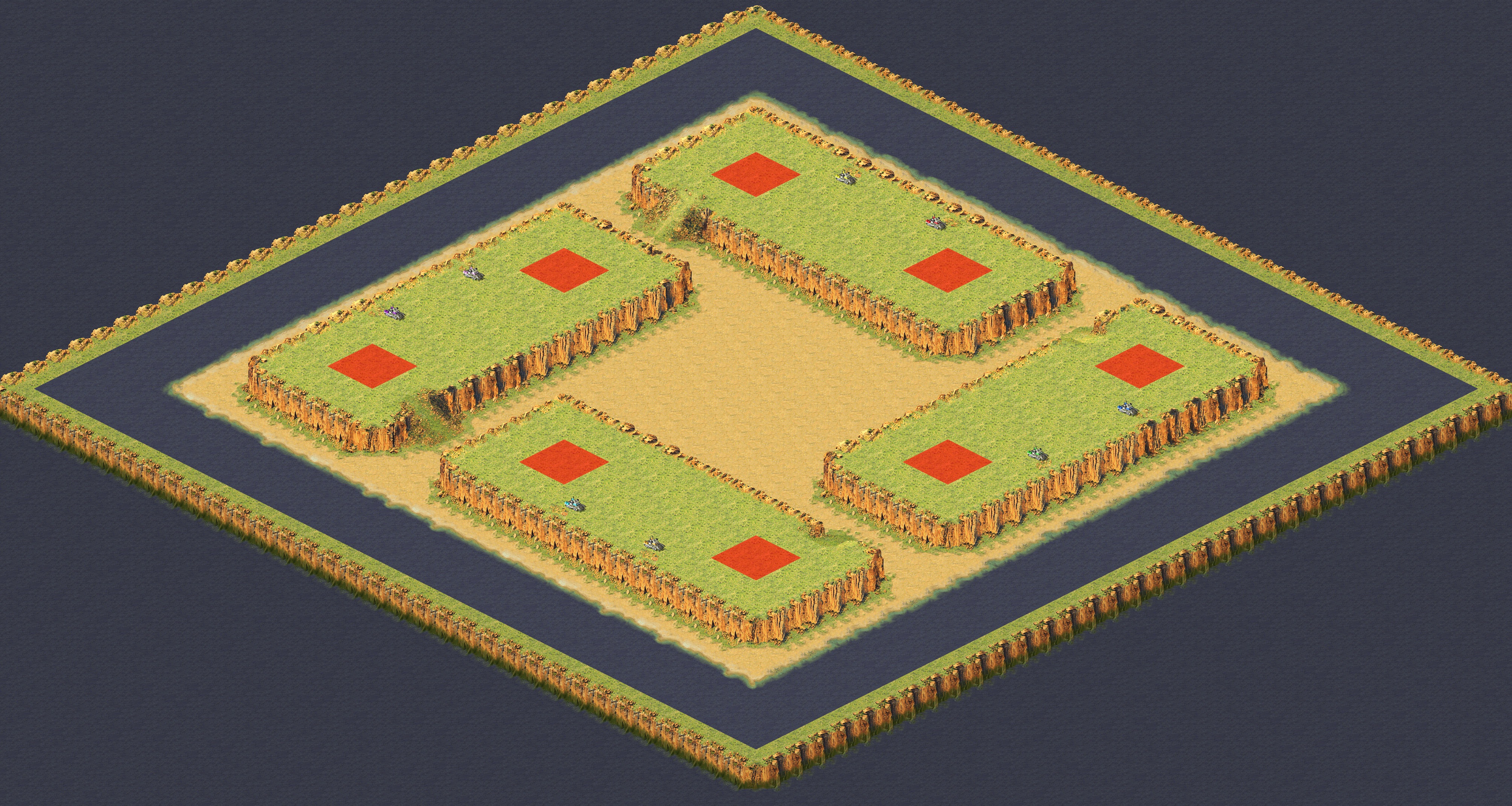 Rendered map: manghe 2v2v2v2 xiaogaoyuan (CD Ver.)