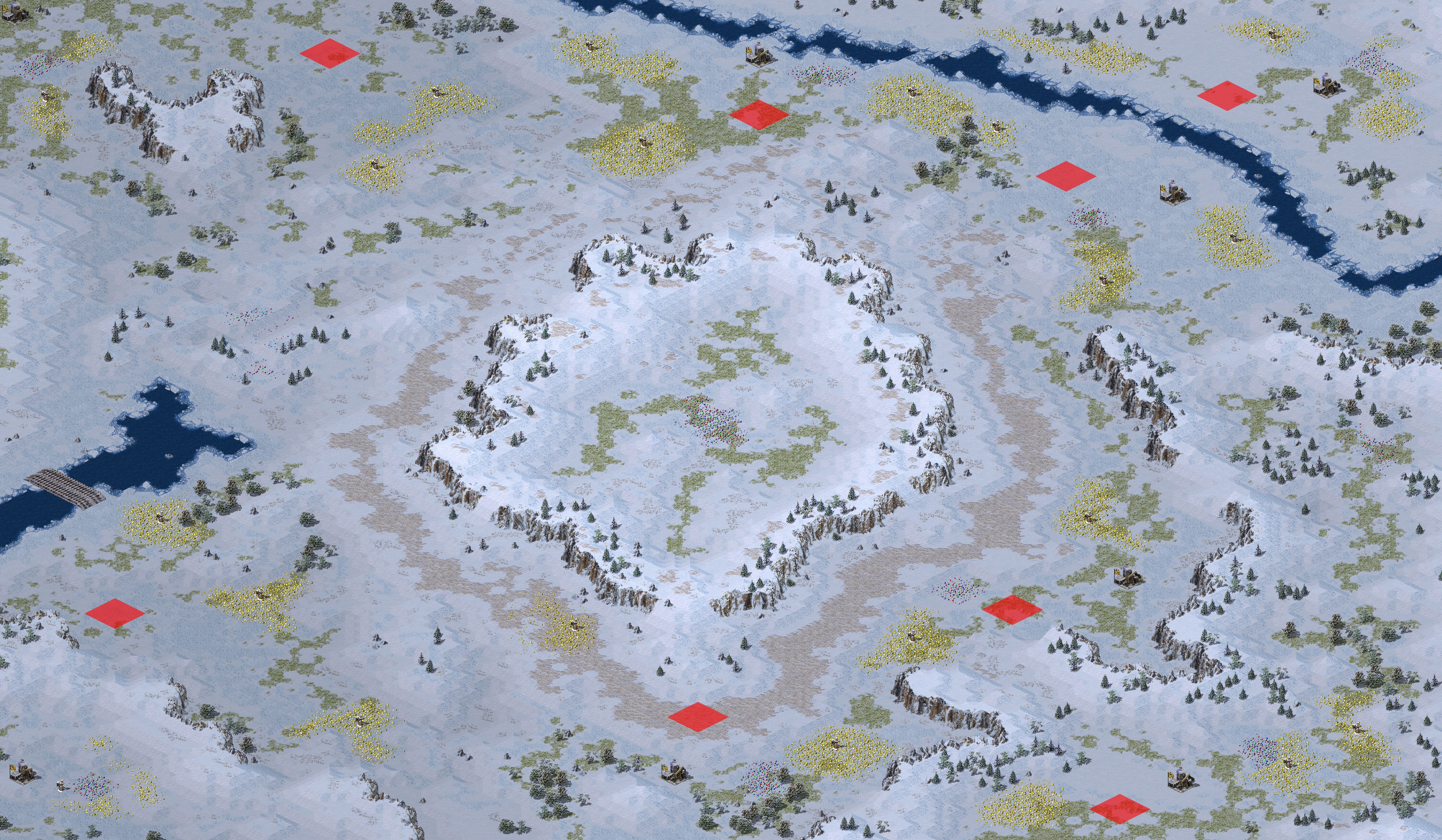Rendered map: 分割雪地