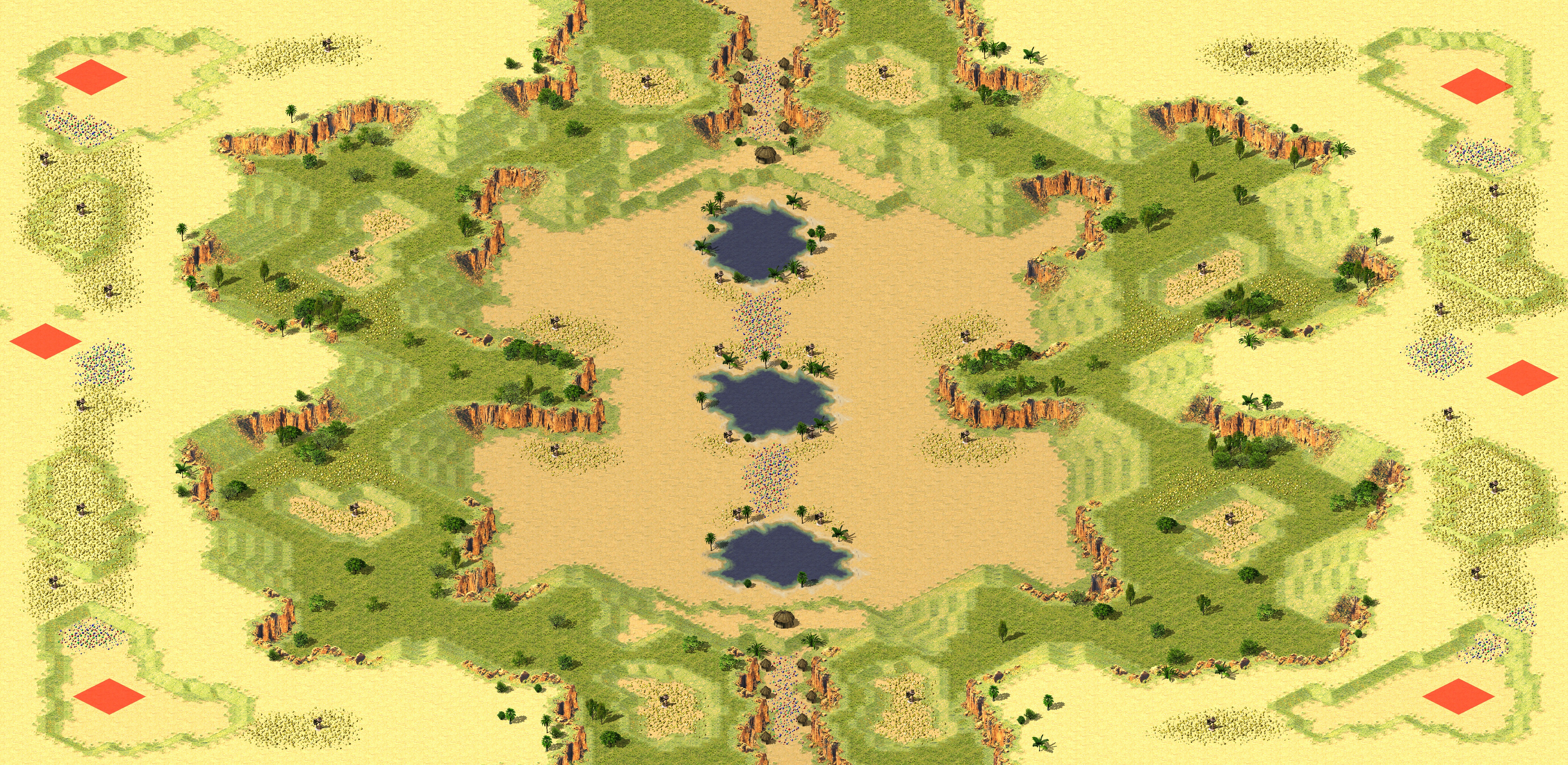 Rendered map: [6] Desert Island 3v3