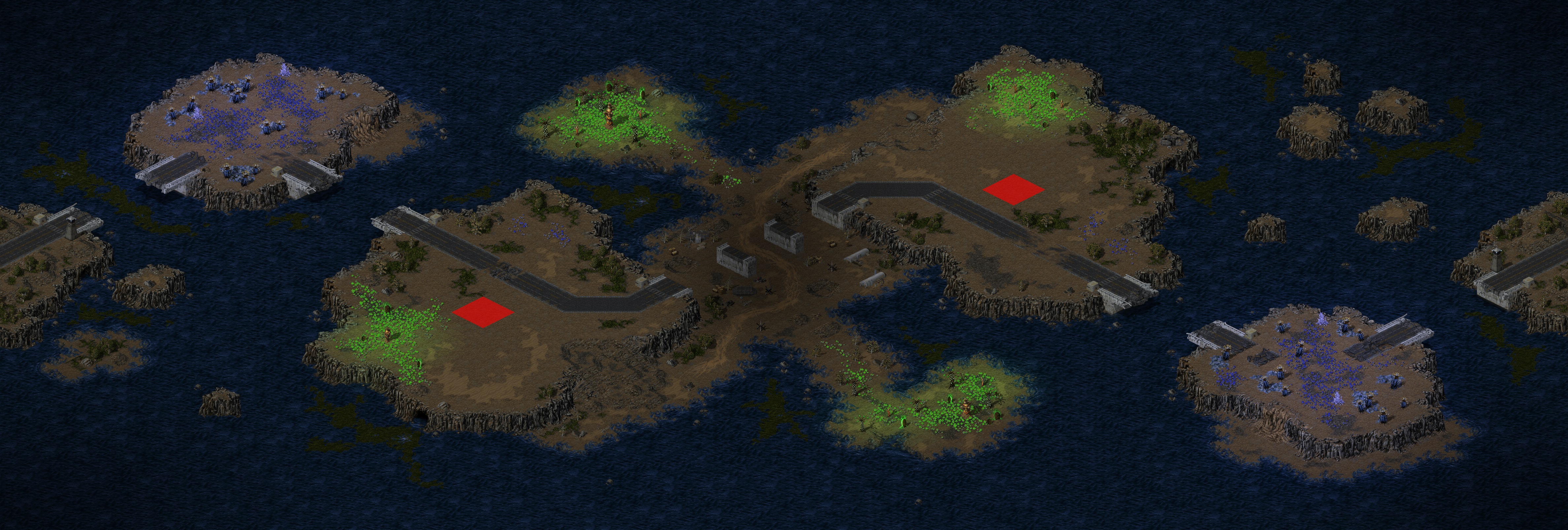 Rendered map: Dueling Islands II