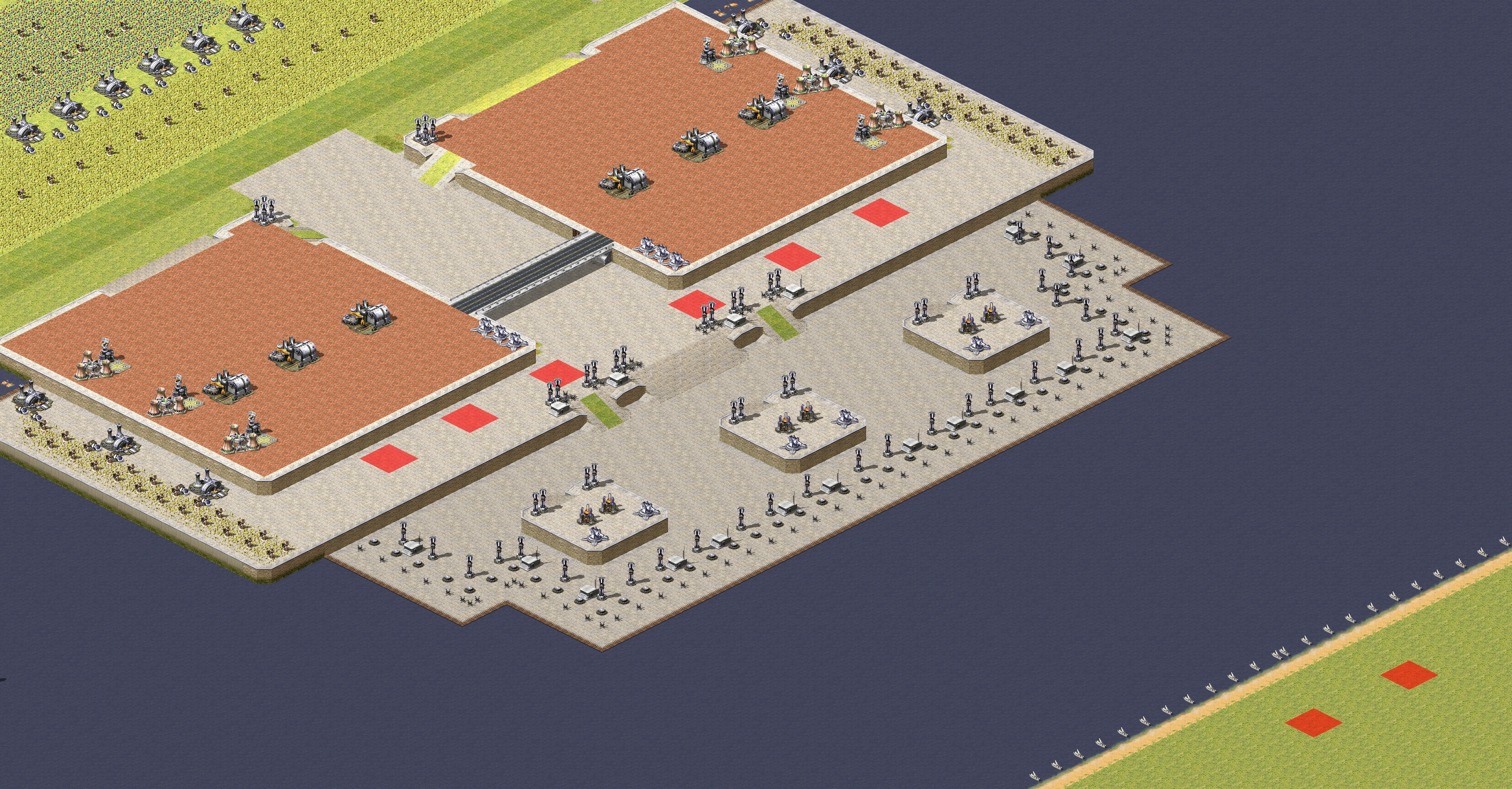 Rendered map: Beach Landing 2 Soviet vs 6 Allied