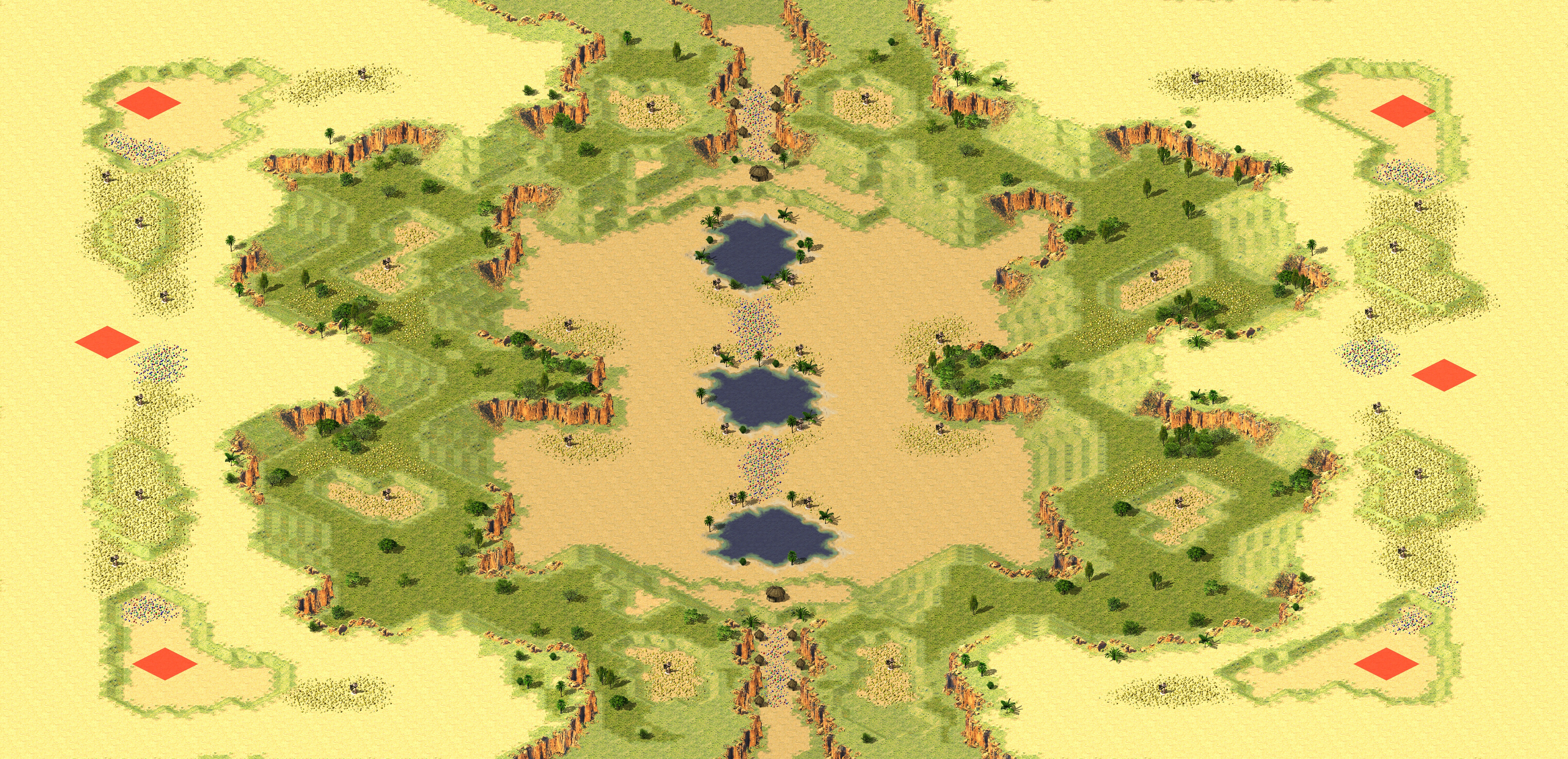 Rendered map: Desert Island