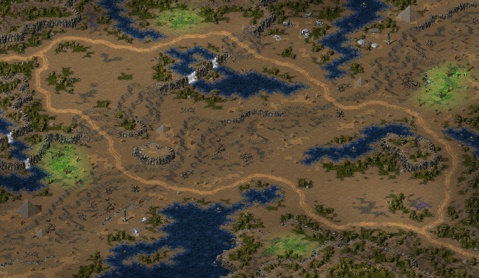 Rendered preview of scorched oasis