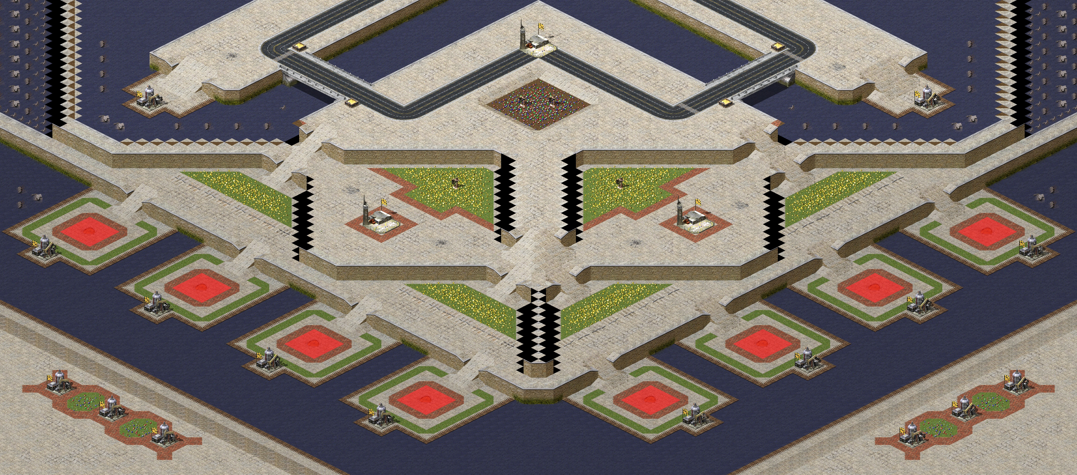 Rendered map: Red Alert Melee 25012 - Climb Higher