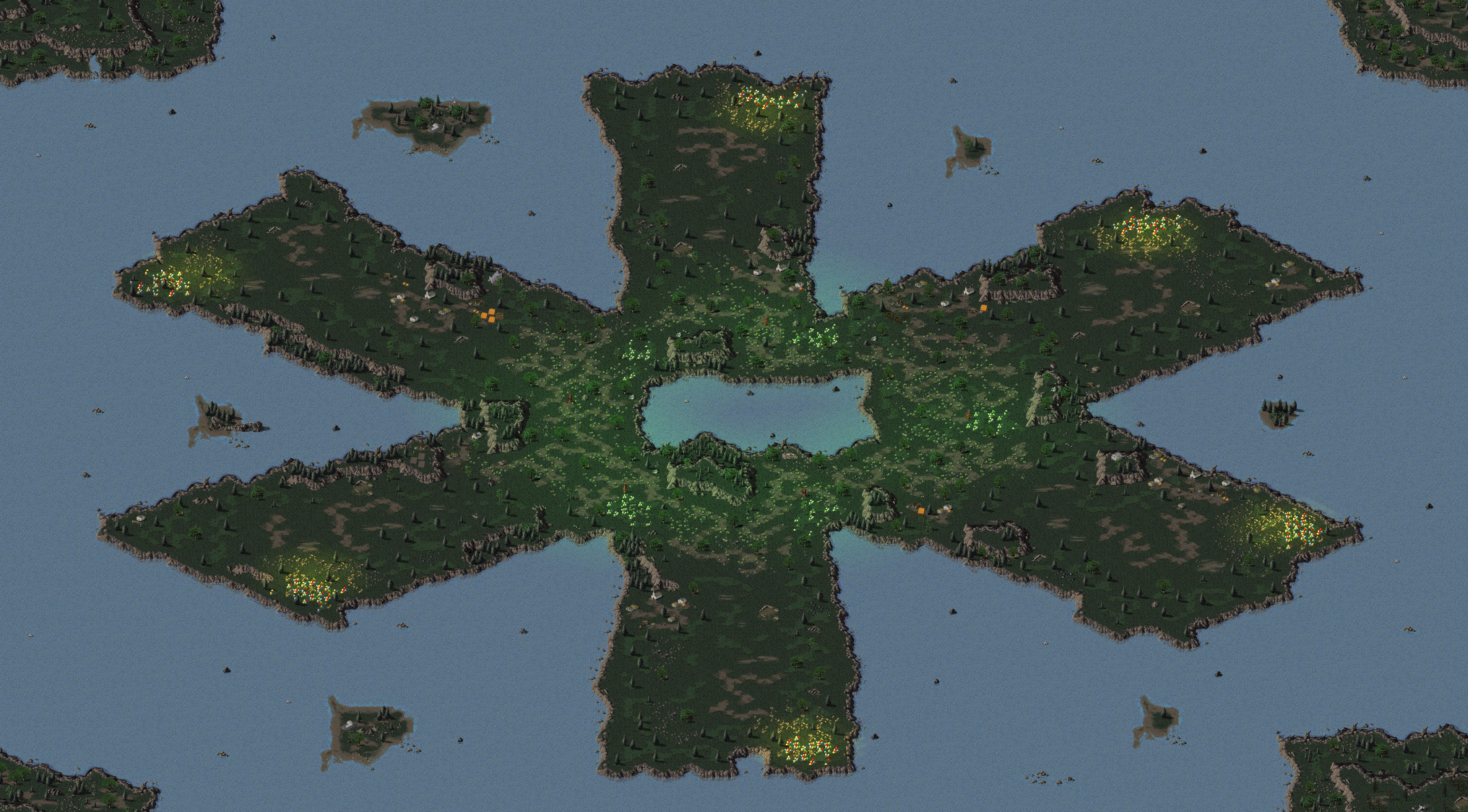 Rendered map: Turfing islands