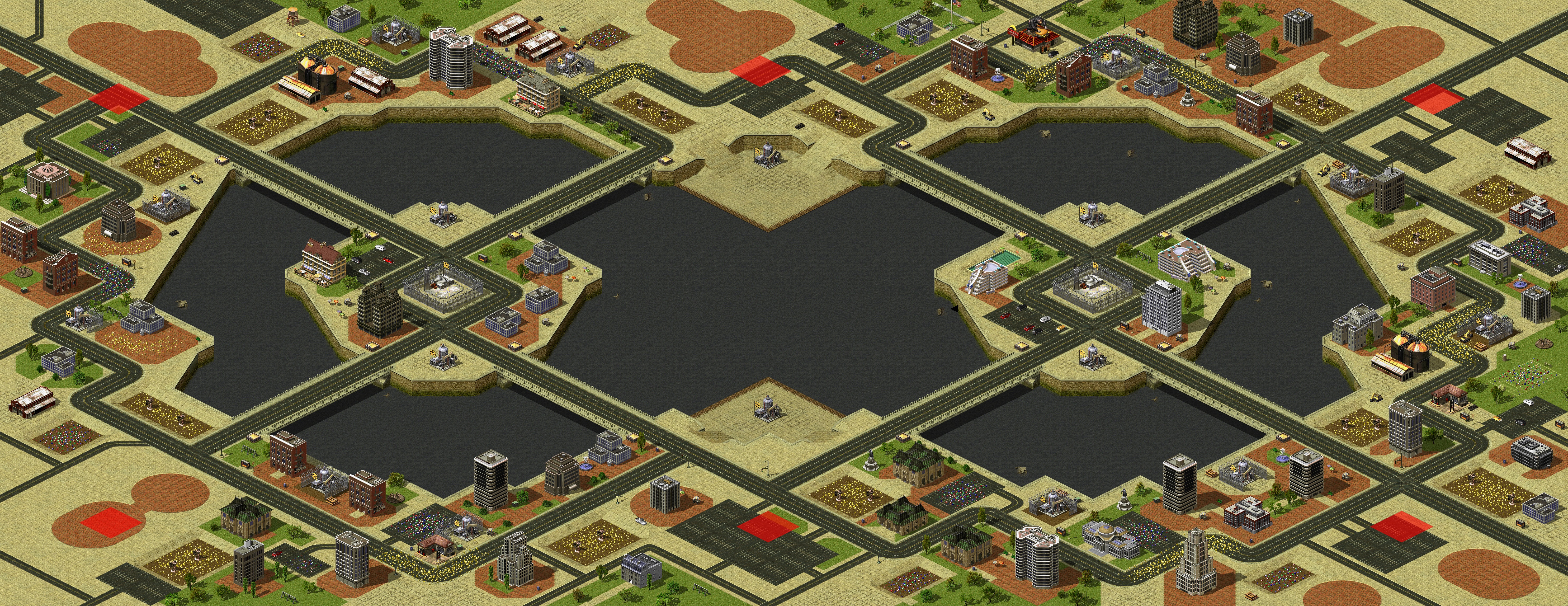 Rendered map: Streets of Gold