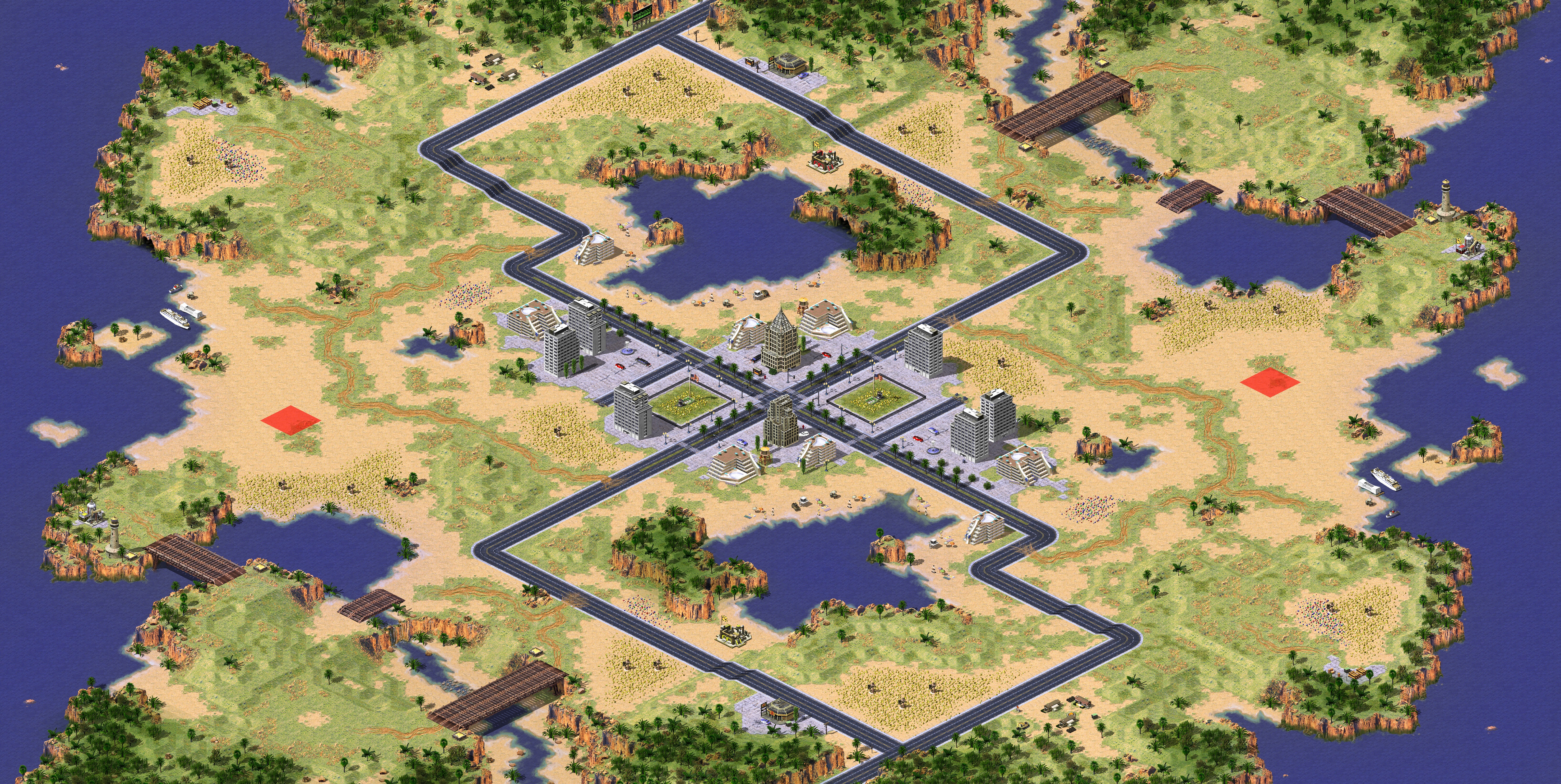 Rendered map: Nexus City (PreCaptured)
