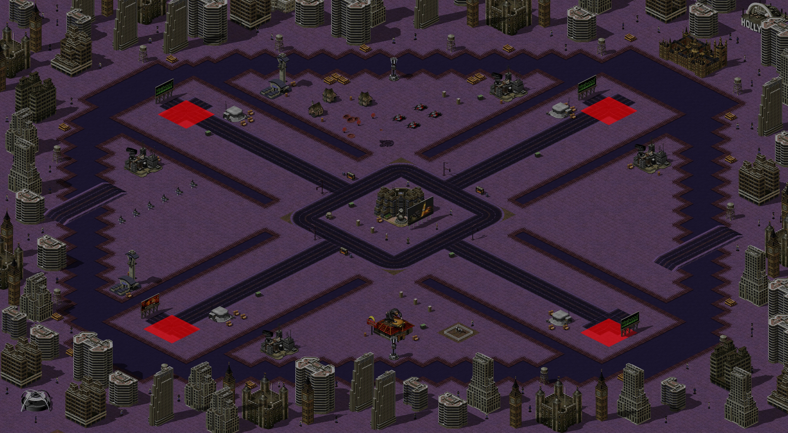 Rendered map: 4 Player Arena - Port