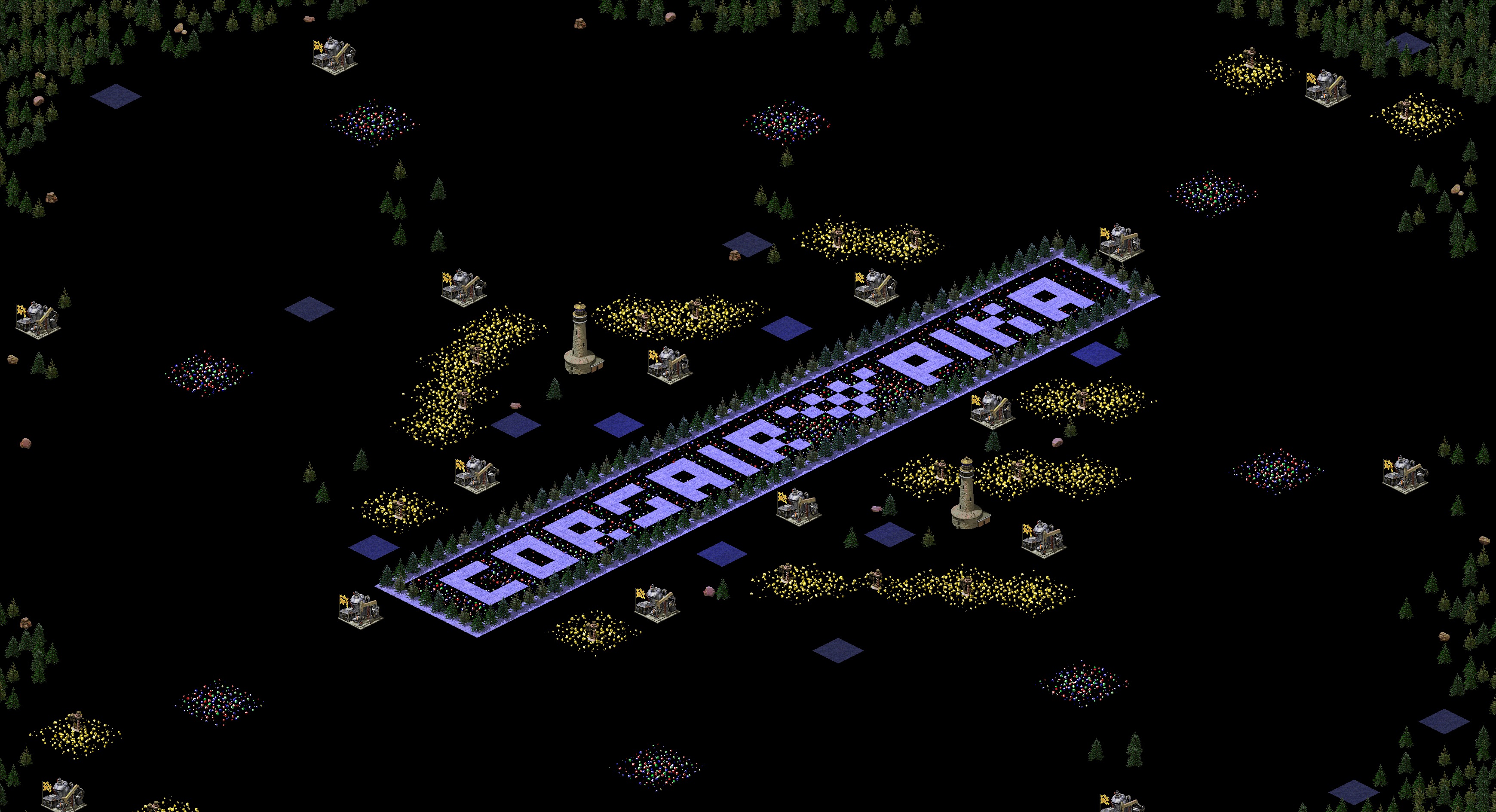Rendered map: Besieged - Real and Fake Oil Drums