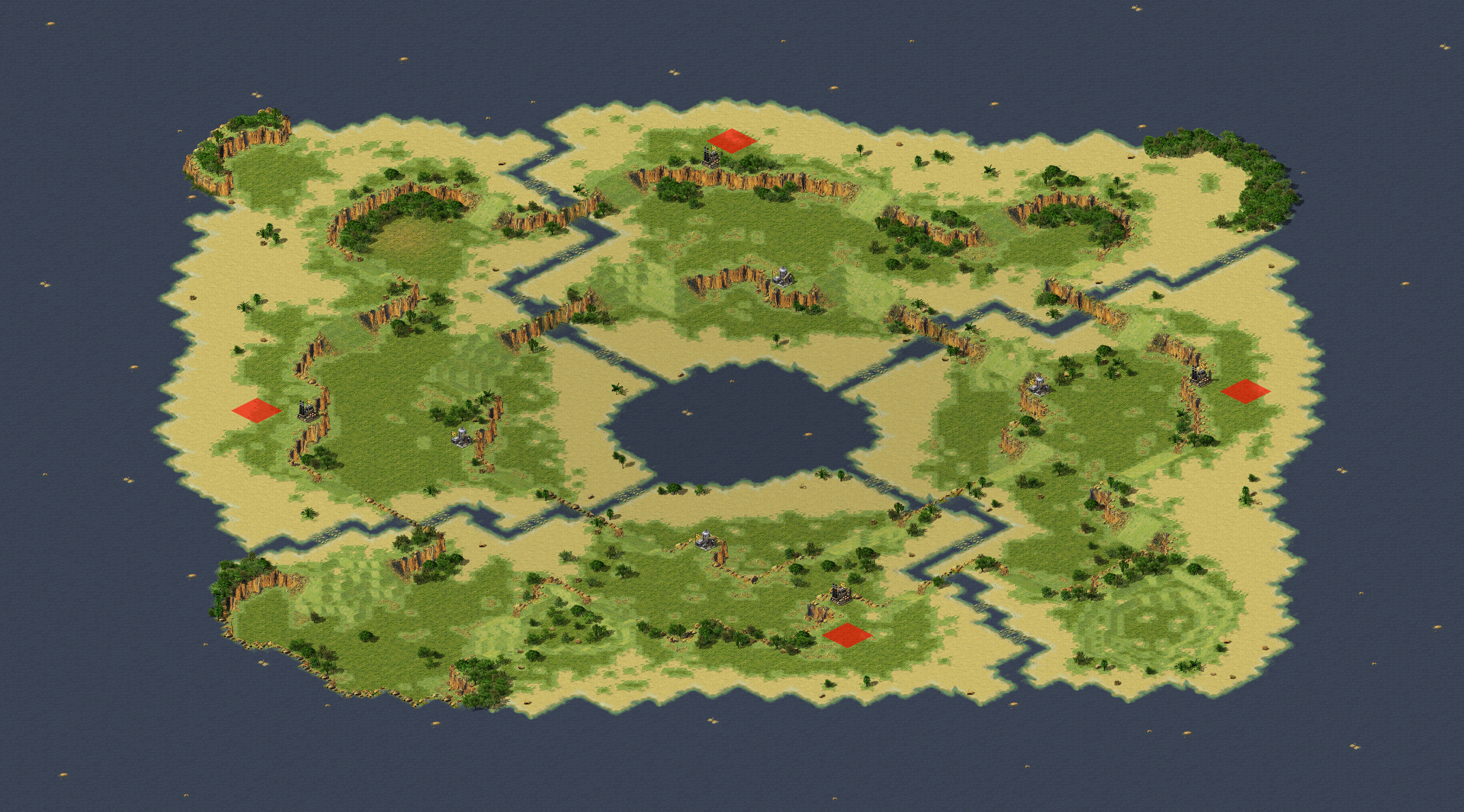 Rendered map: Lake Island