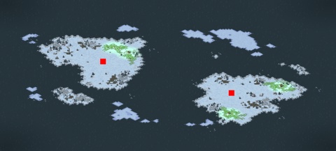 Rendered preview of icy shores
