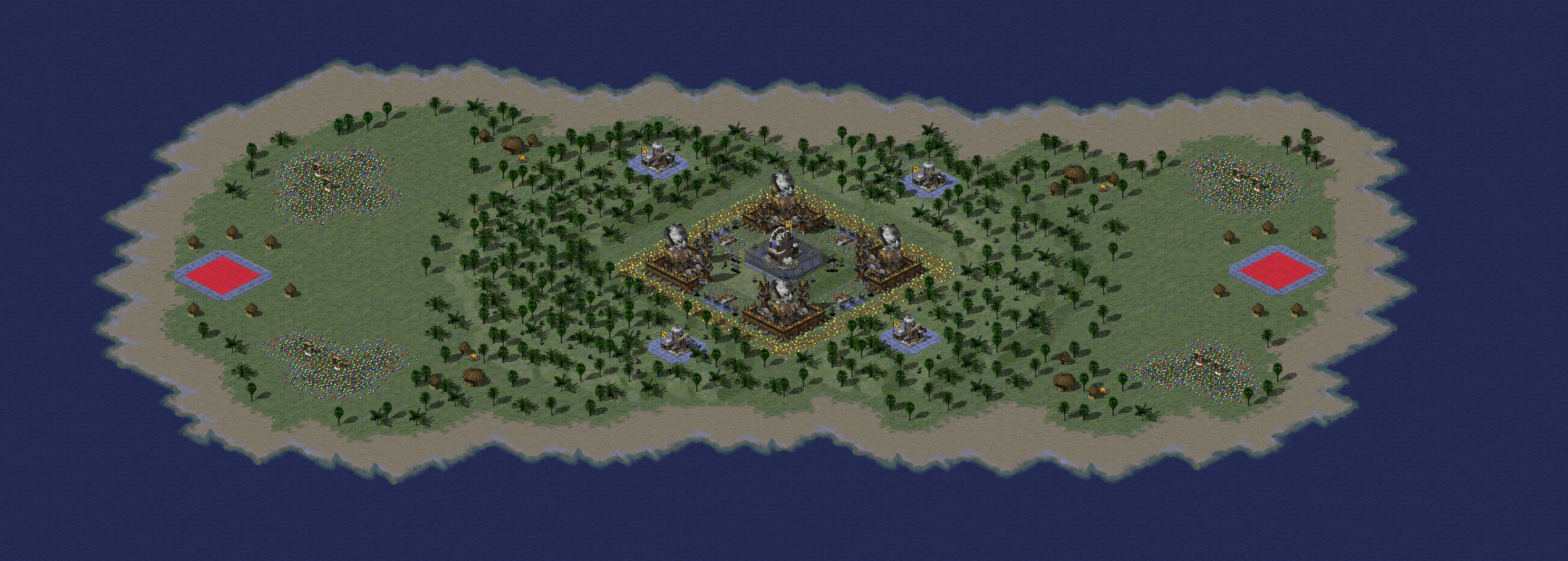 Rendered map: Uncharted Island