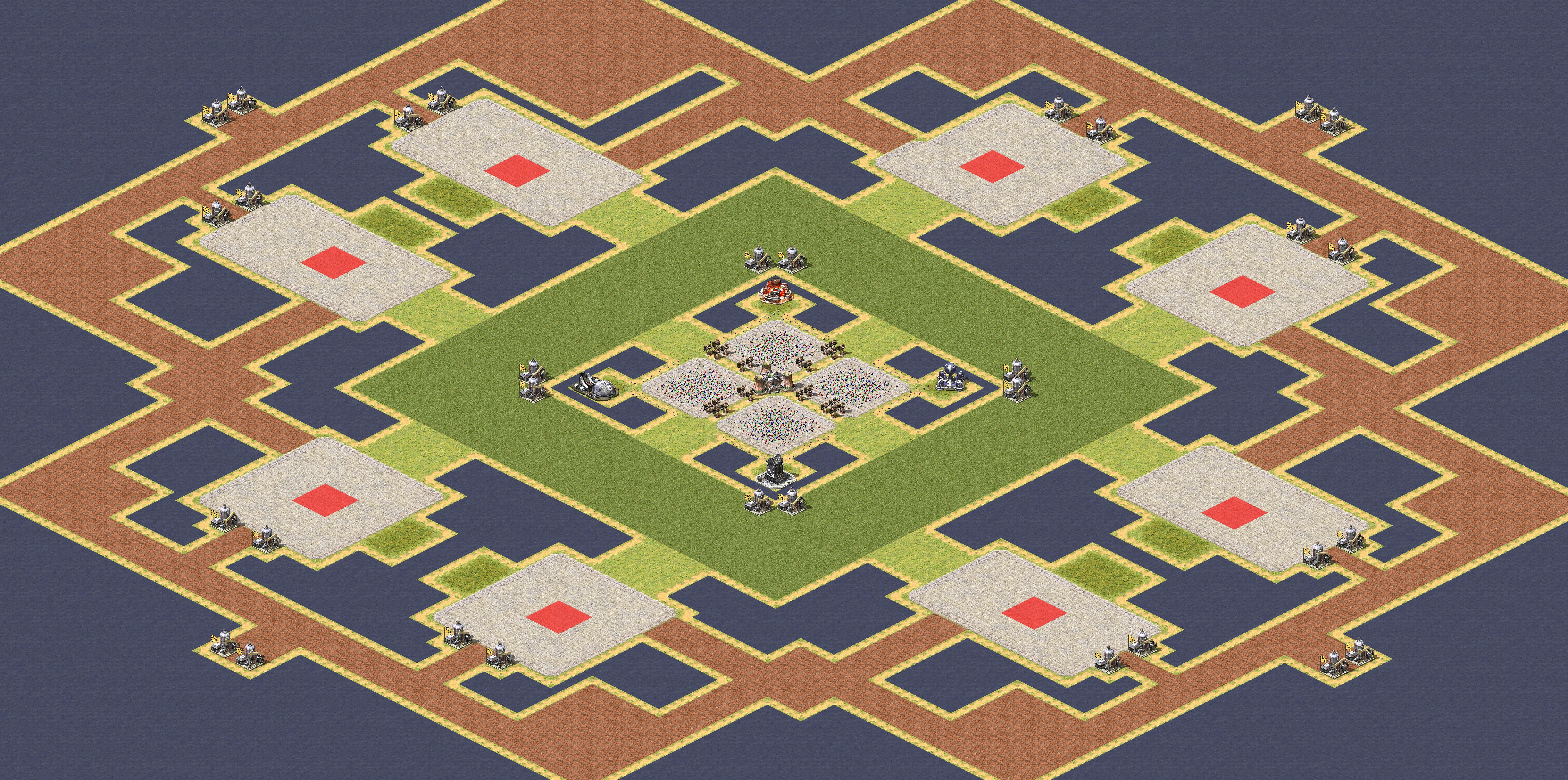 Rendered map: Red Alert Balanced Patch of Land