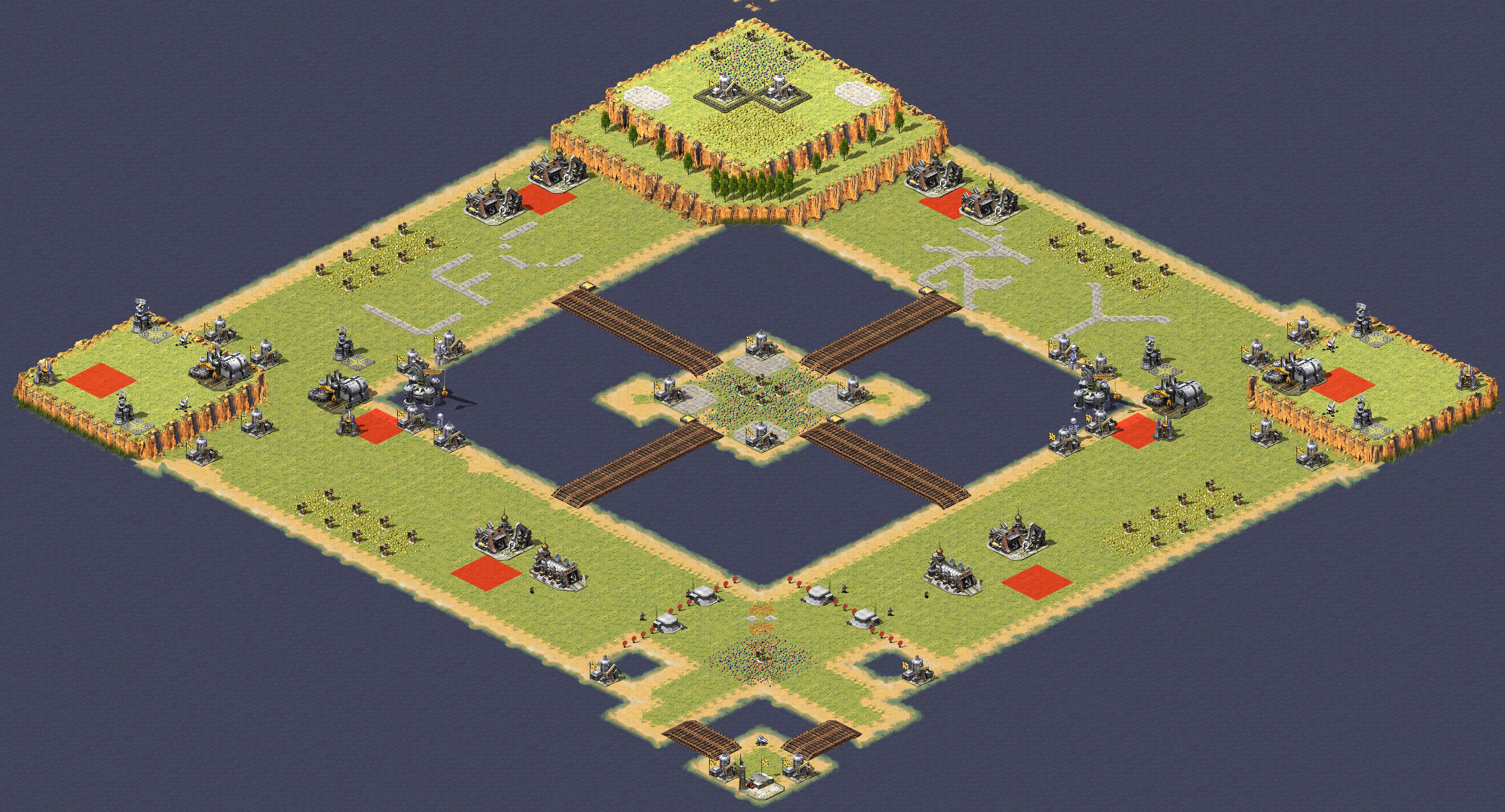 Rendered map: Unfair Mirror 4v4