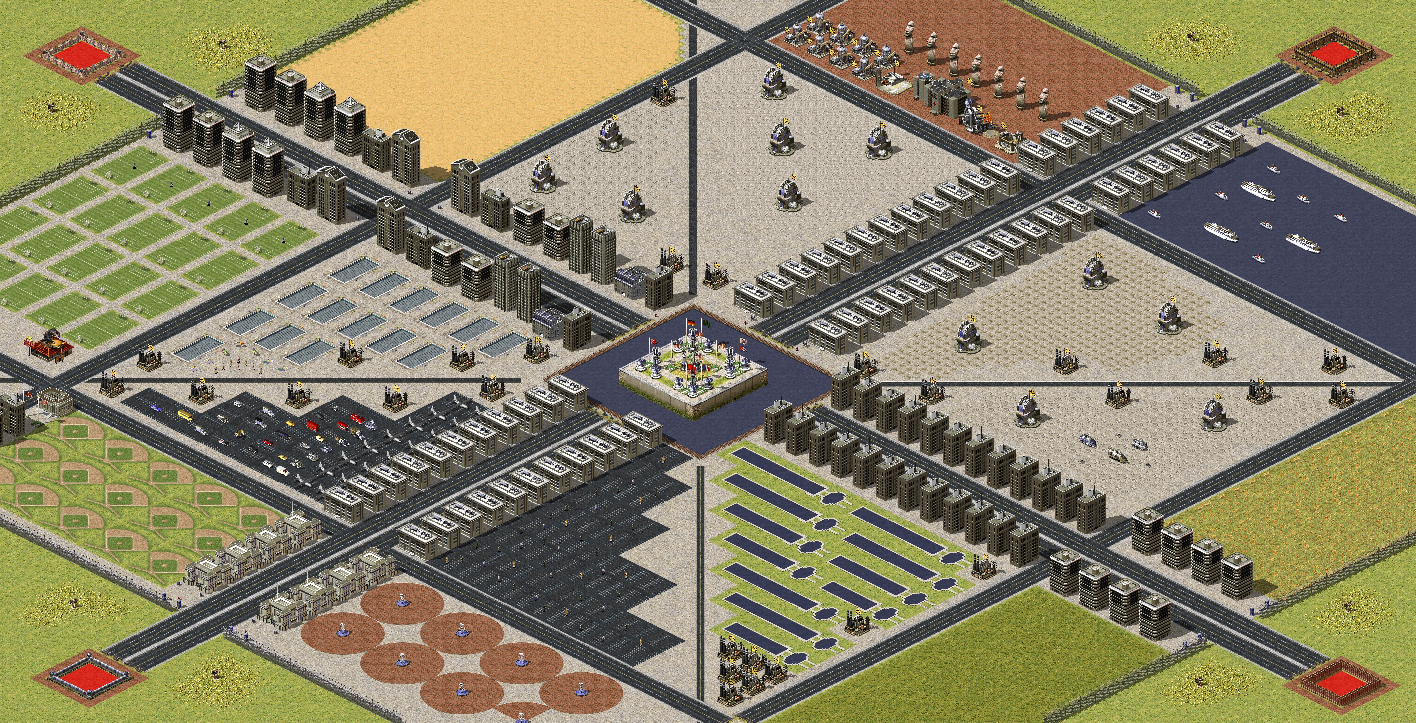 Rendered map: Tech City