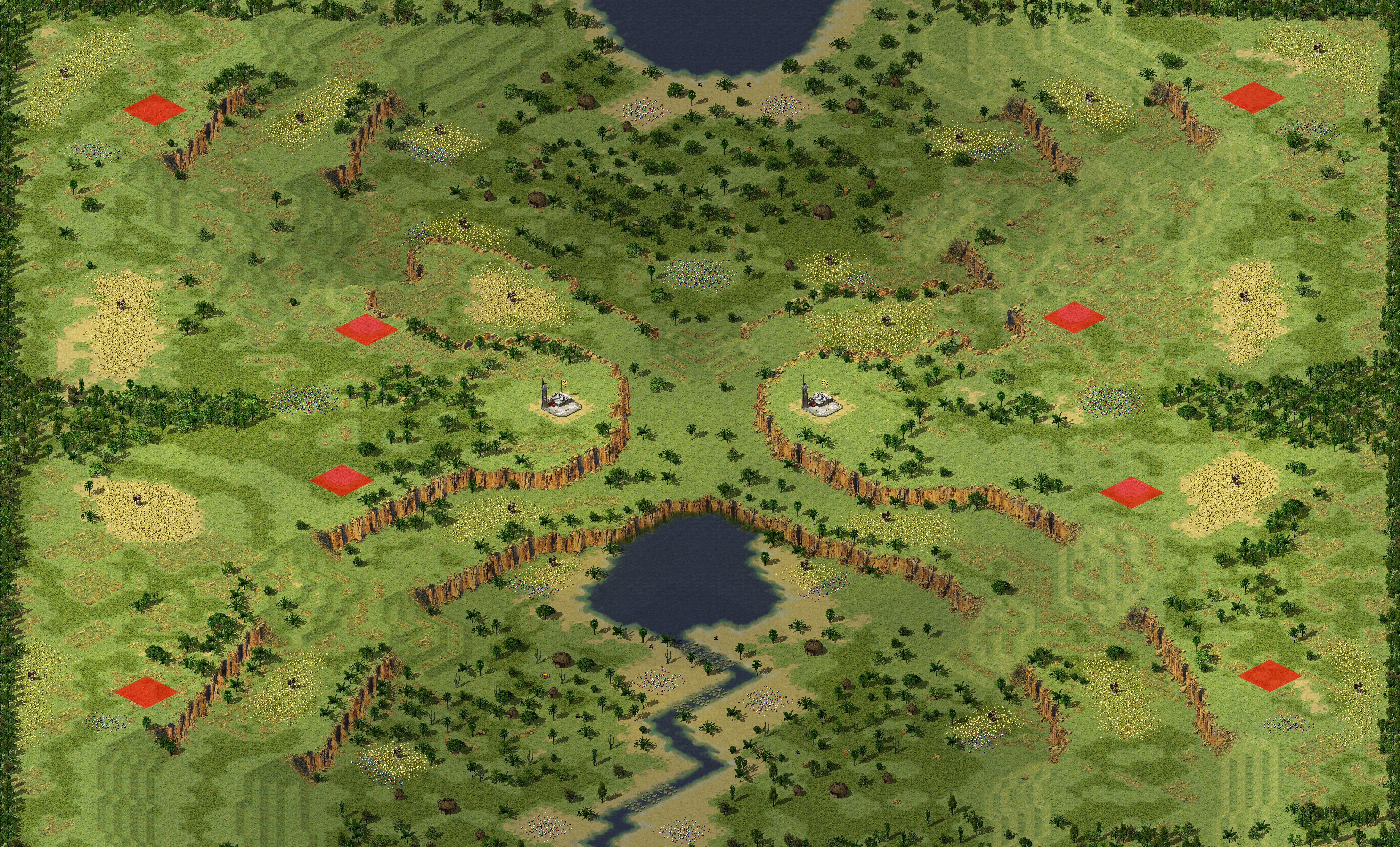 Rendered map: Jungle of Tasmania (4v4)