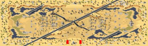 Rendered preview of Single Unit 4v4 Desert Bridge