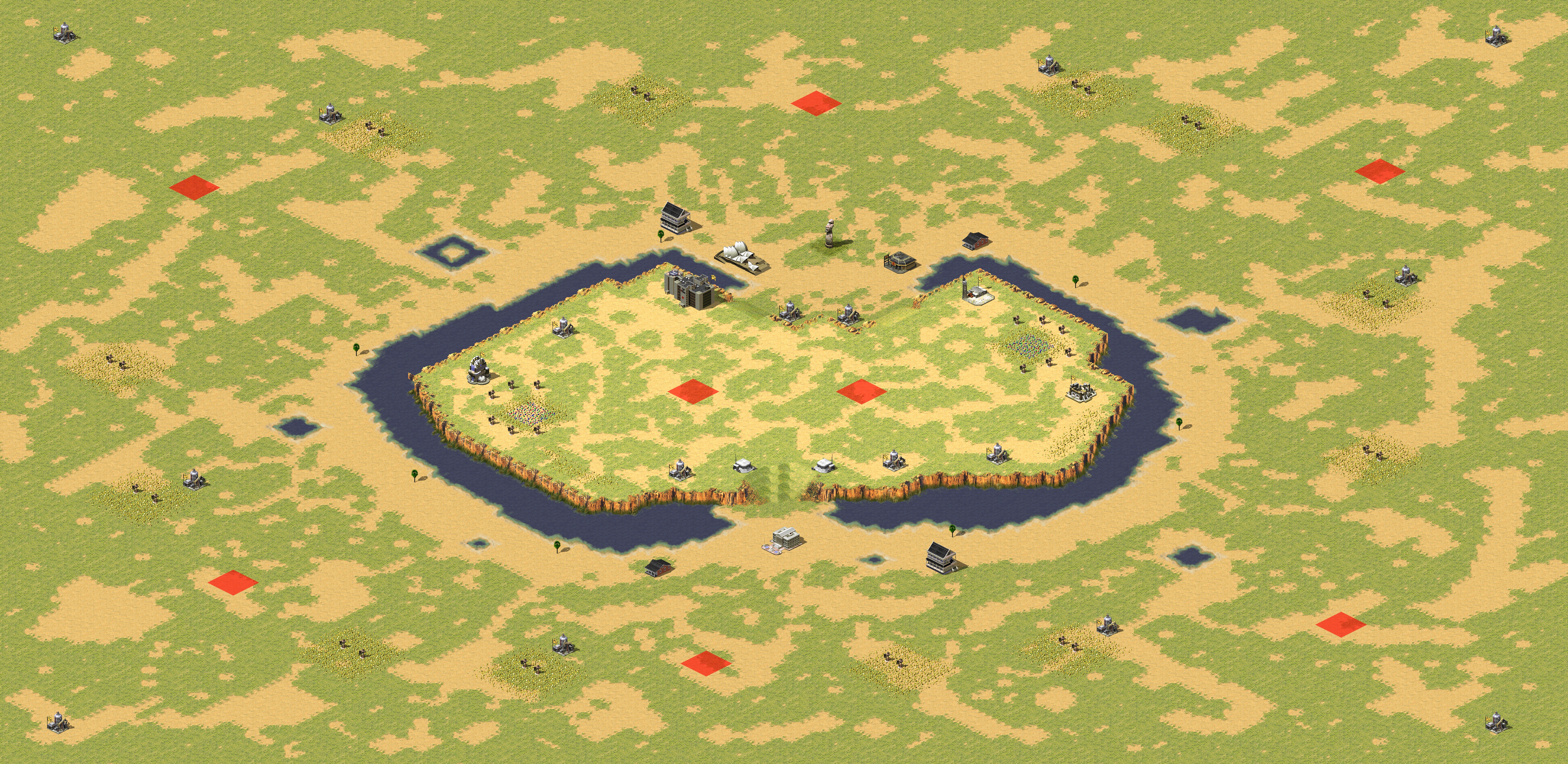 Rendered map: Sorrounded by Hyenas (2vs6)