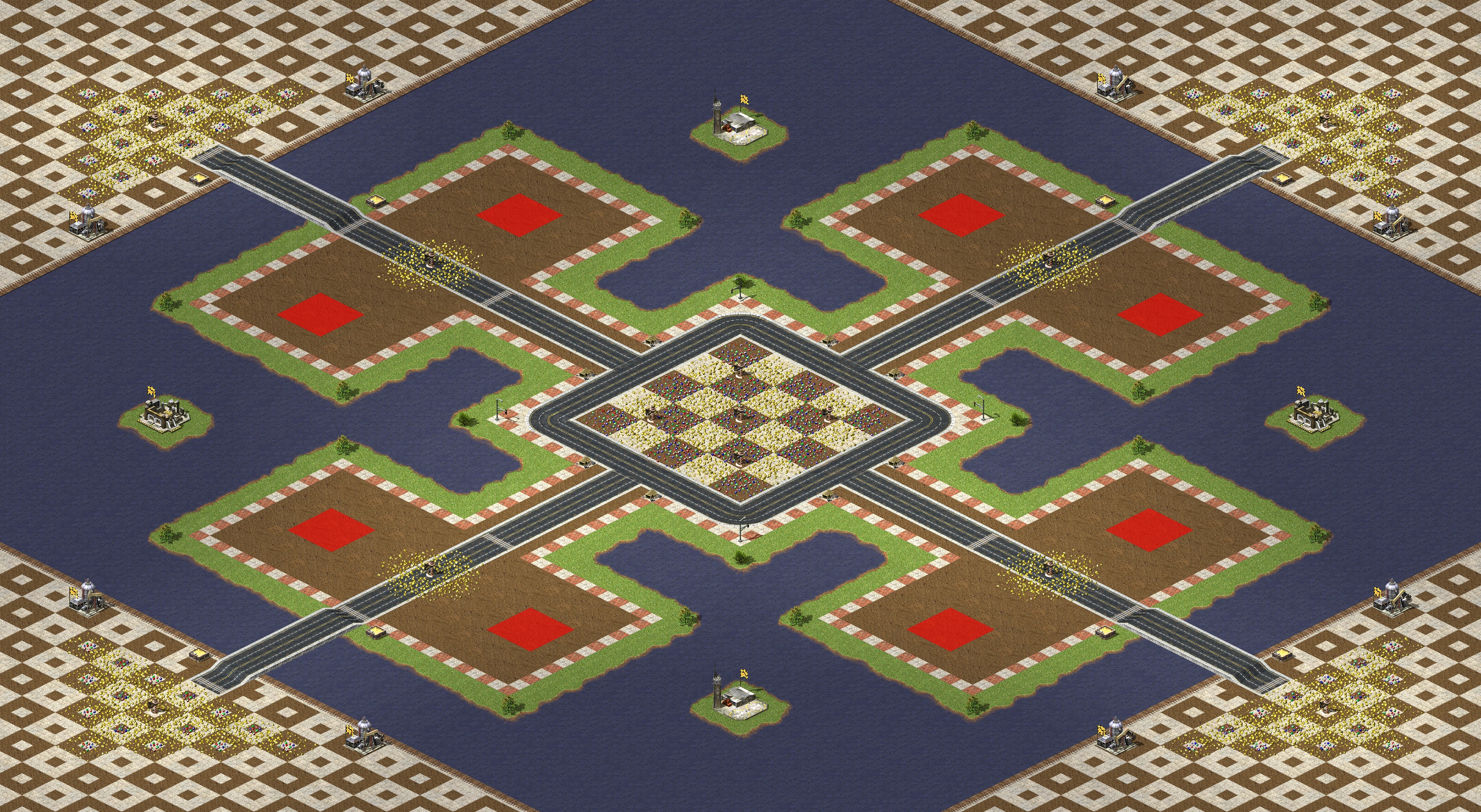 Rendered map: Checkmate 2v2v2v2