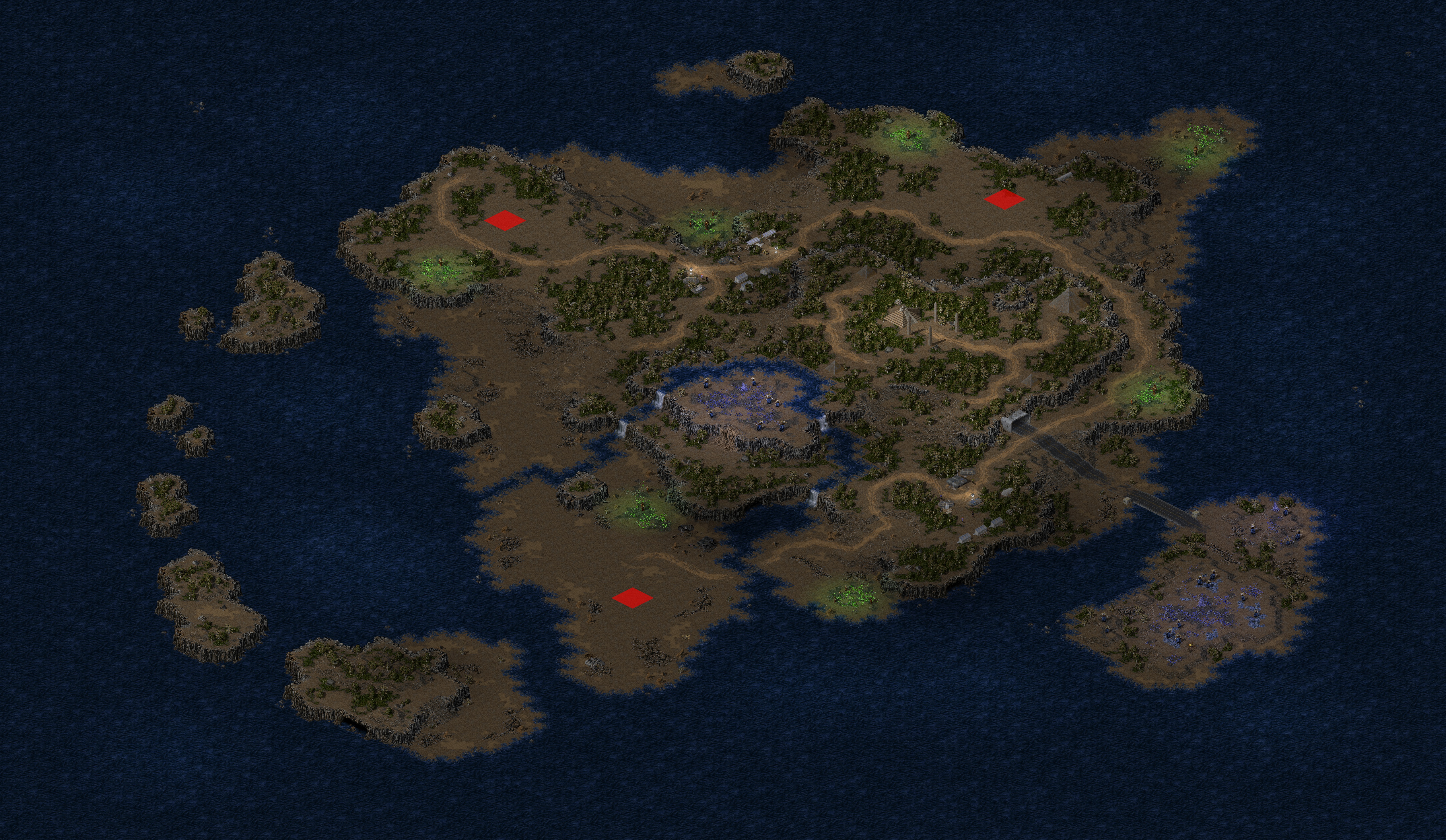 Rendered map: treasure island