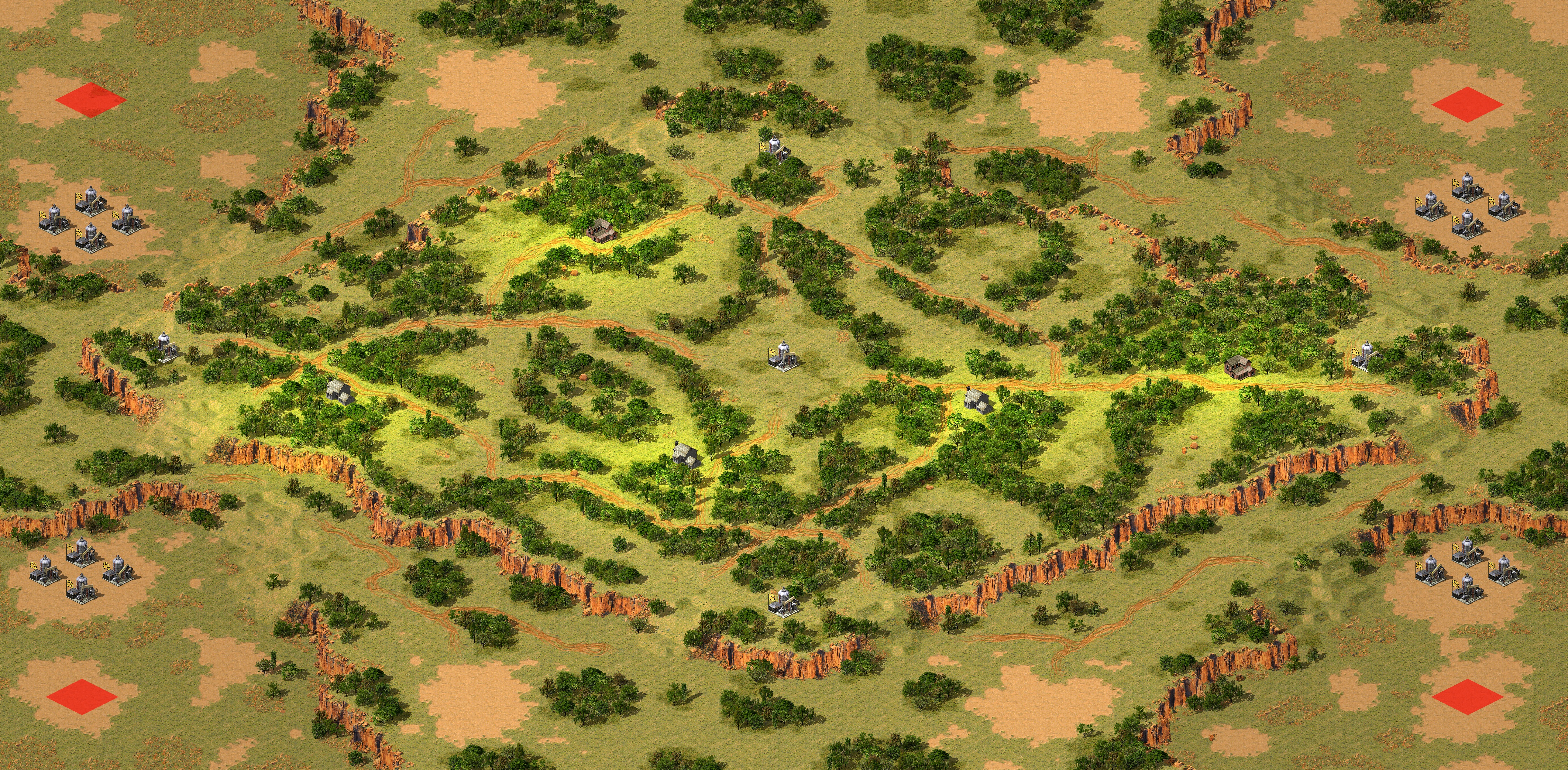 Rendered map: Four Corners