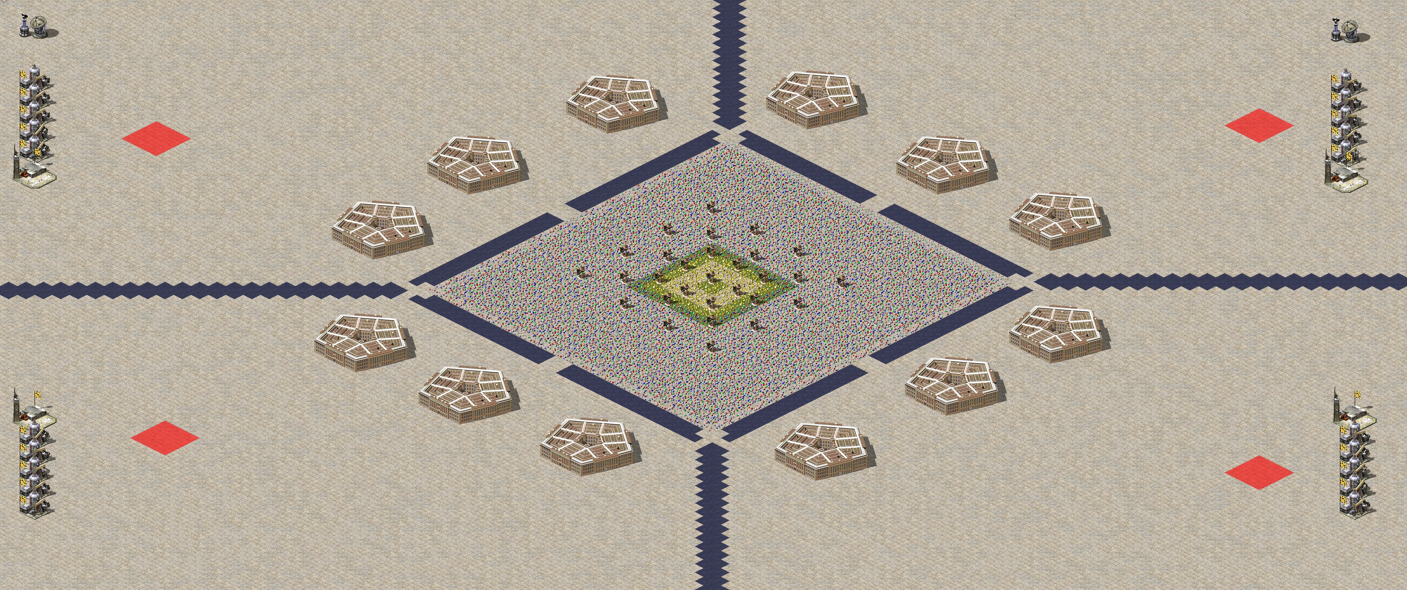 Rendered map: Pentagon Assault