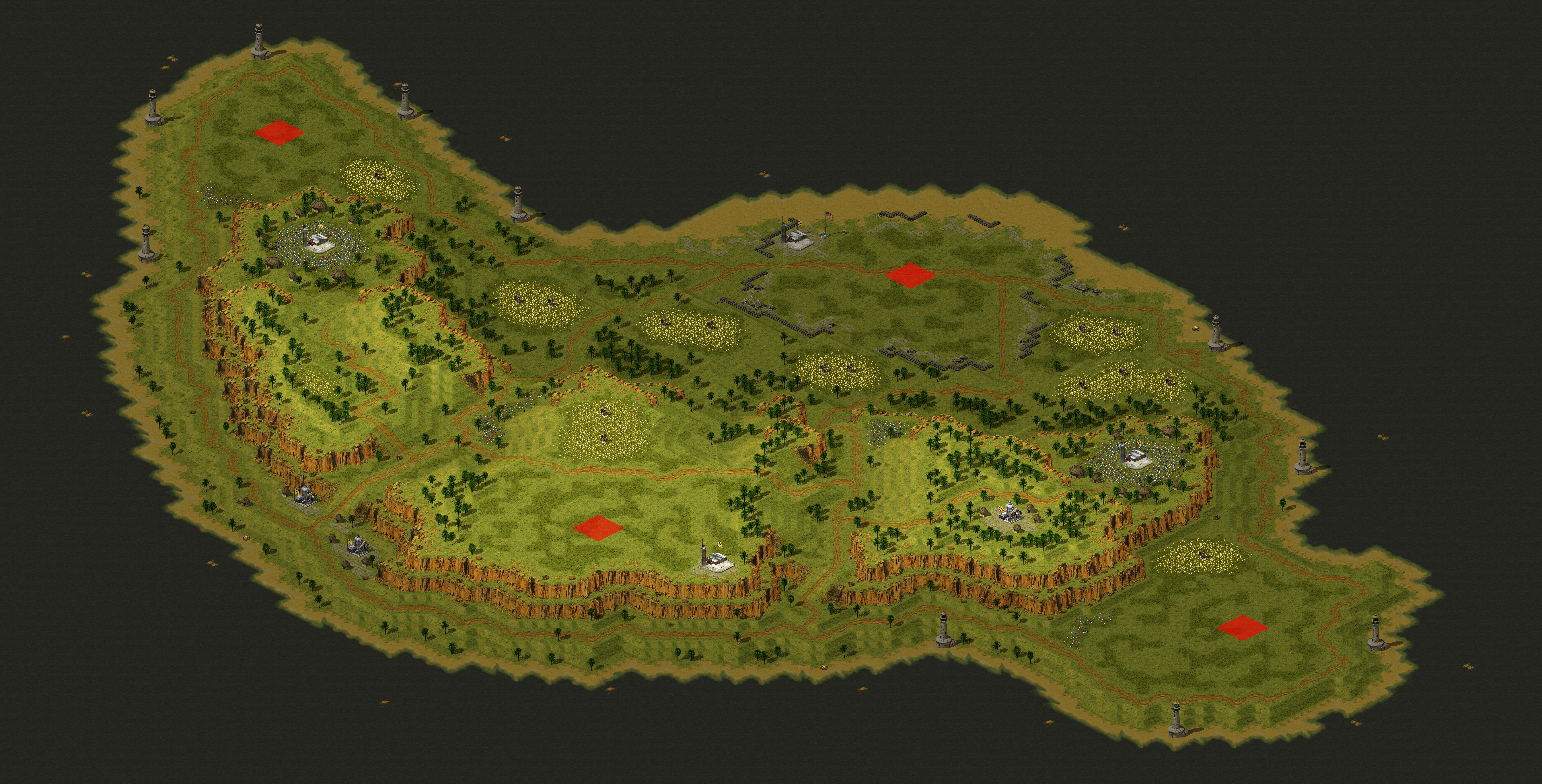 Rendered map: Layered Island